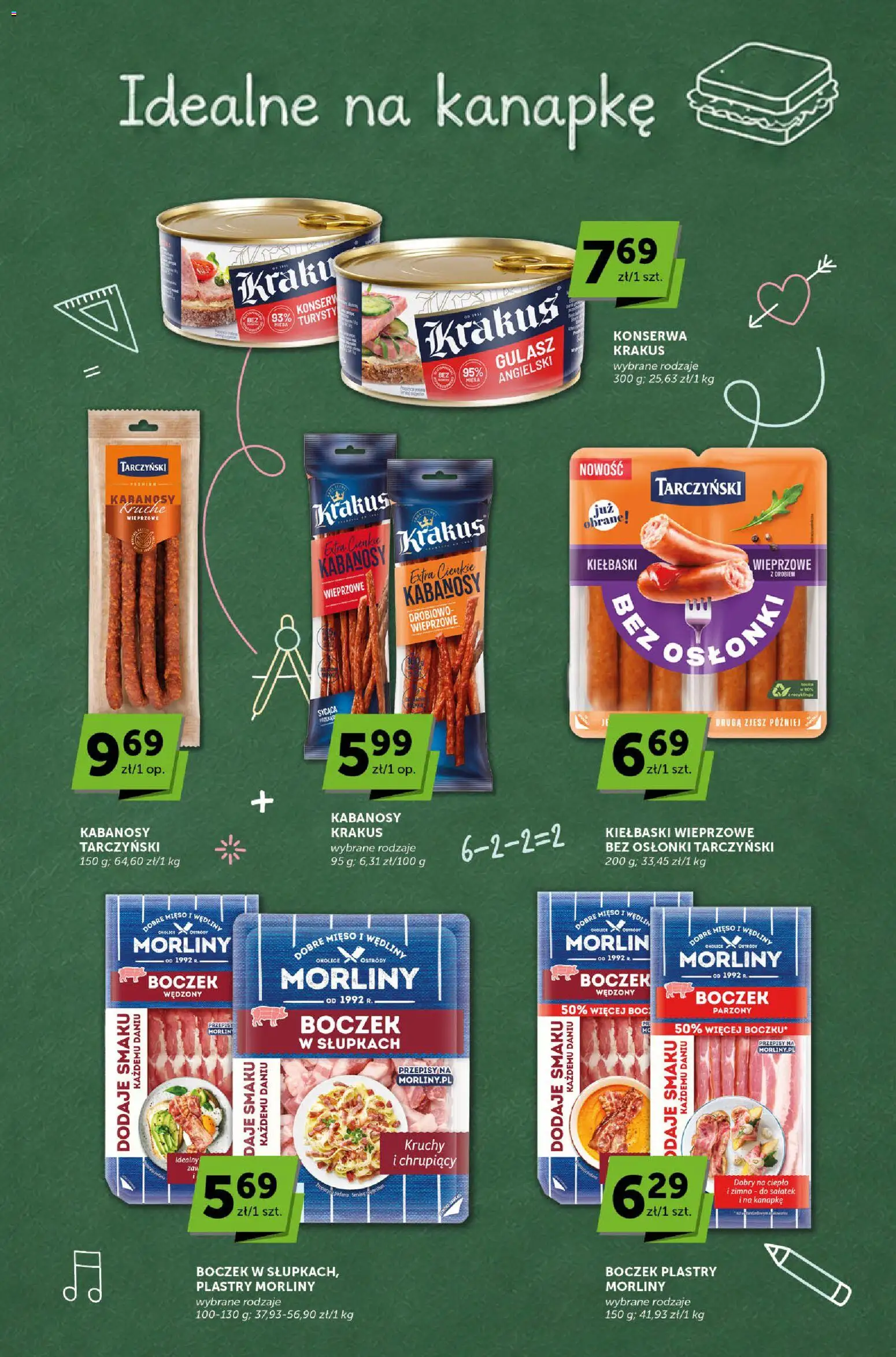 Groszek gazetka - Katalog od 20.08.2026 | Strona: 5 | Produkty: Boczek plastry, Kiełbaski, Boczek, Wędliny