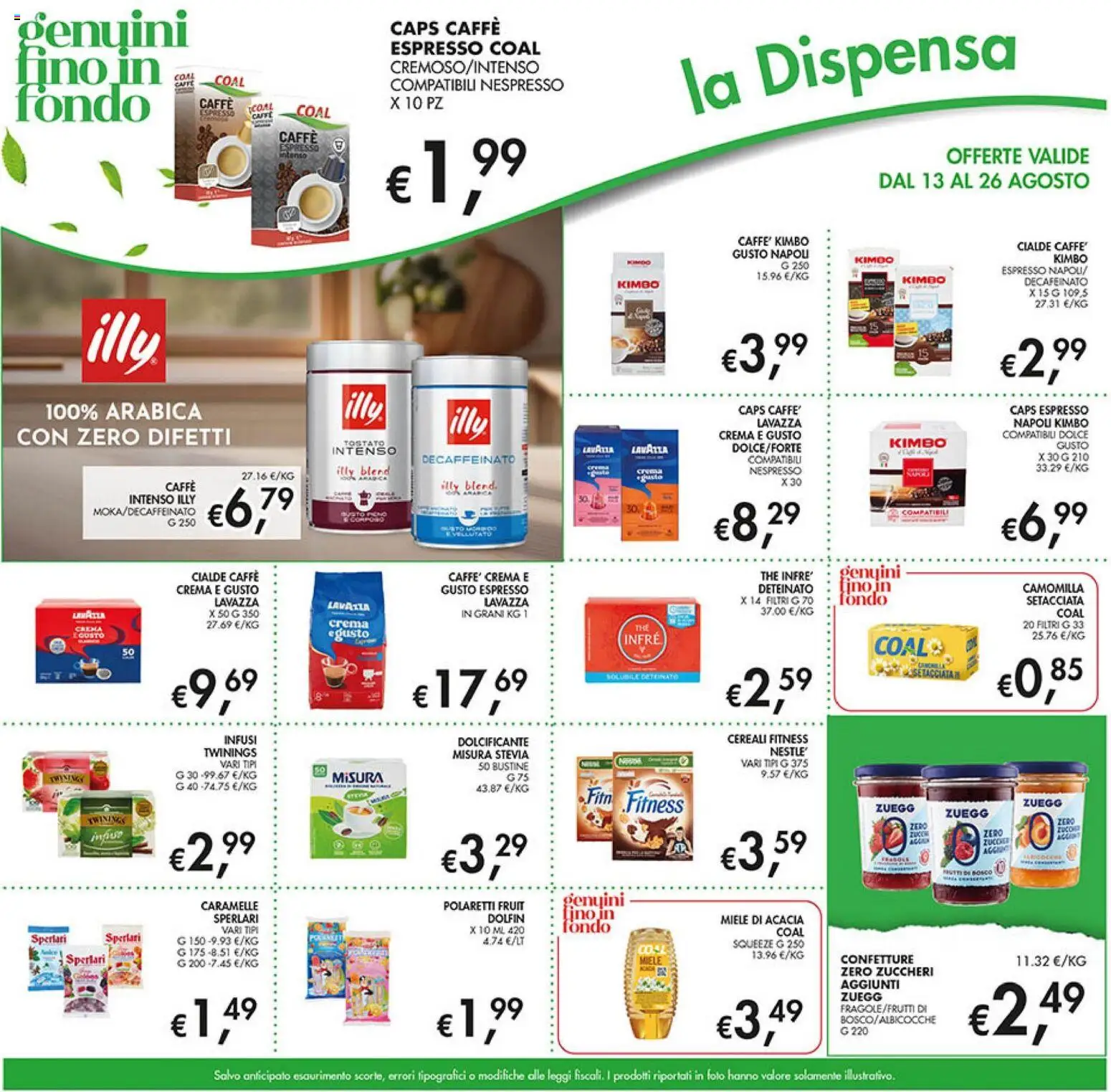 Volantino Coal del 13/08/2026 | Pagina: 19 | Prodotti: Stevia, Caffè, Caramelle, Cialde