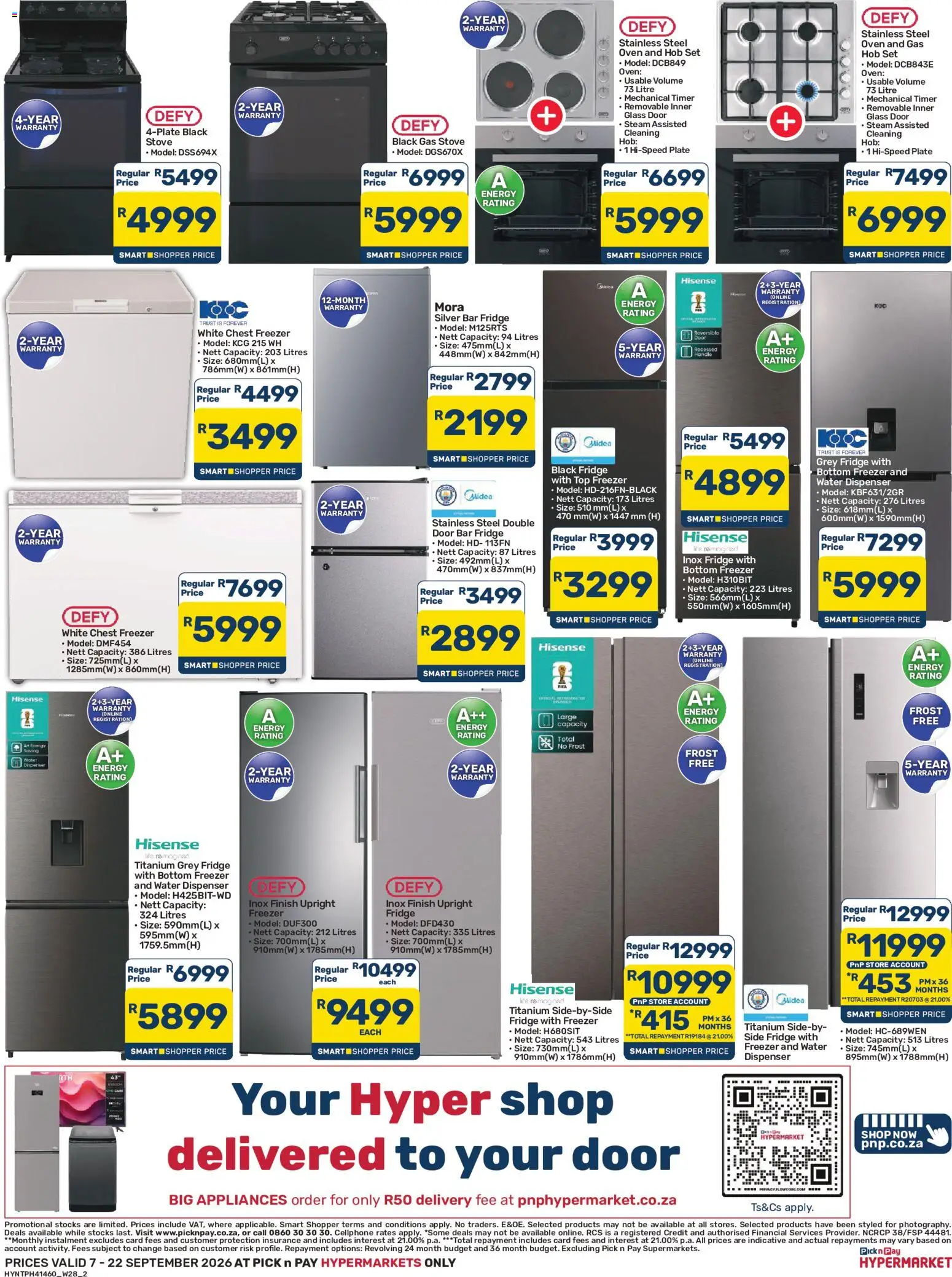 New Pick n Pay catalogue – valid from 07/09/2026 | Page: 2 | Products: Oven, Stove, Gas stove, Water