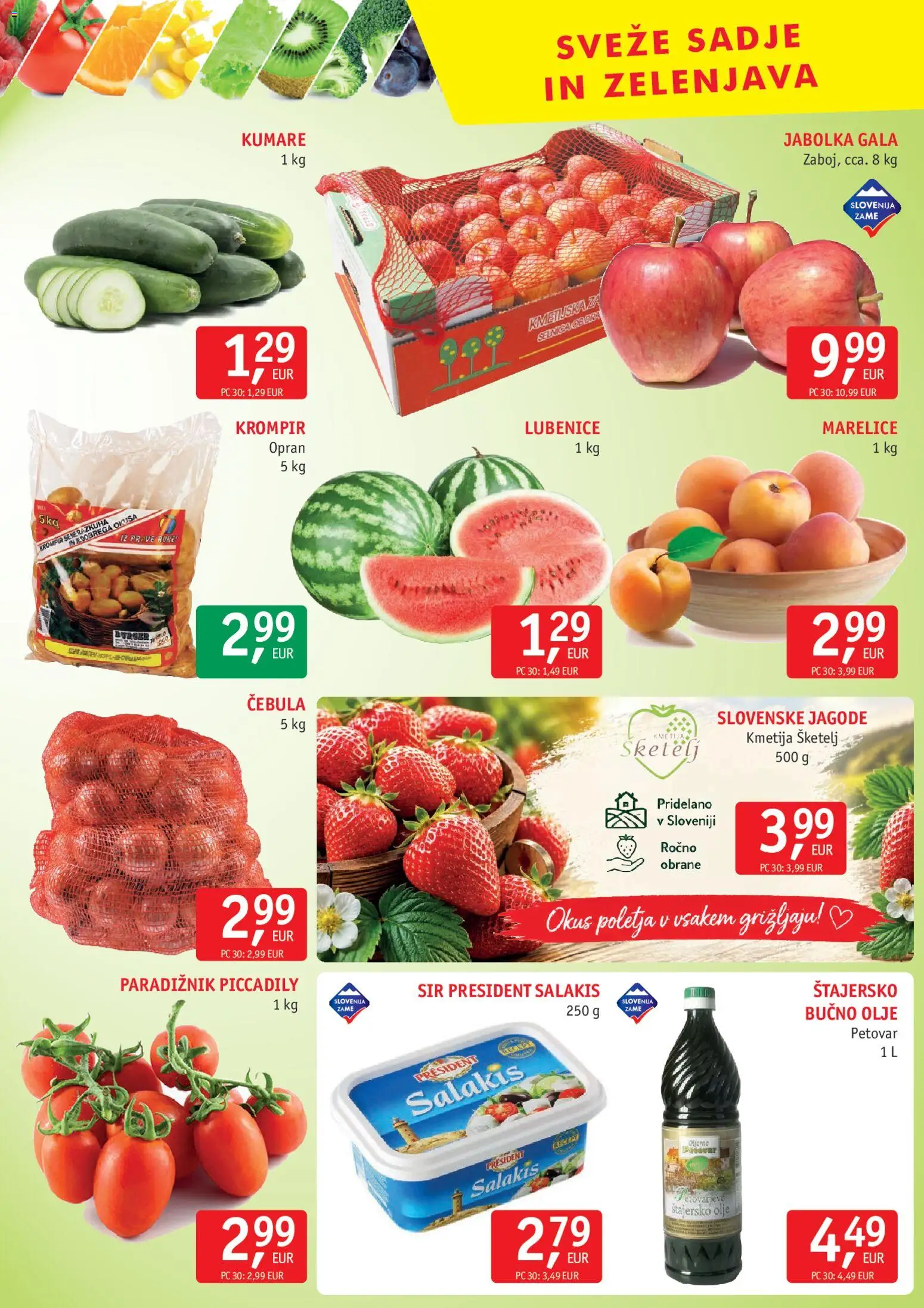 Novi Jager katalog ponudbe – veljaven od 20.05.2026 | Stran: 8 | Izdelki: Sir, Jabolka, Jagode, Zelenjava