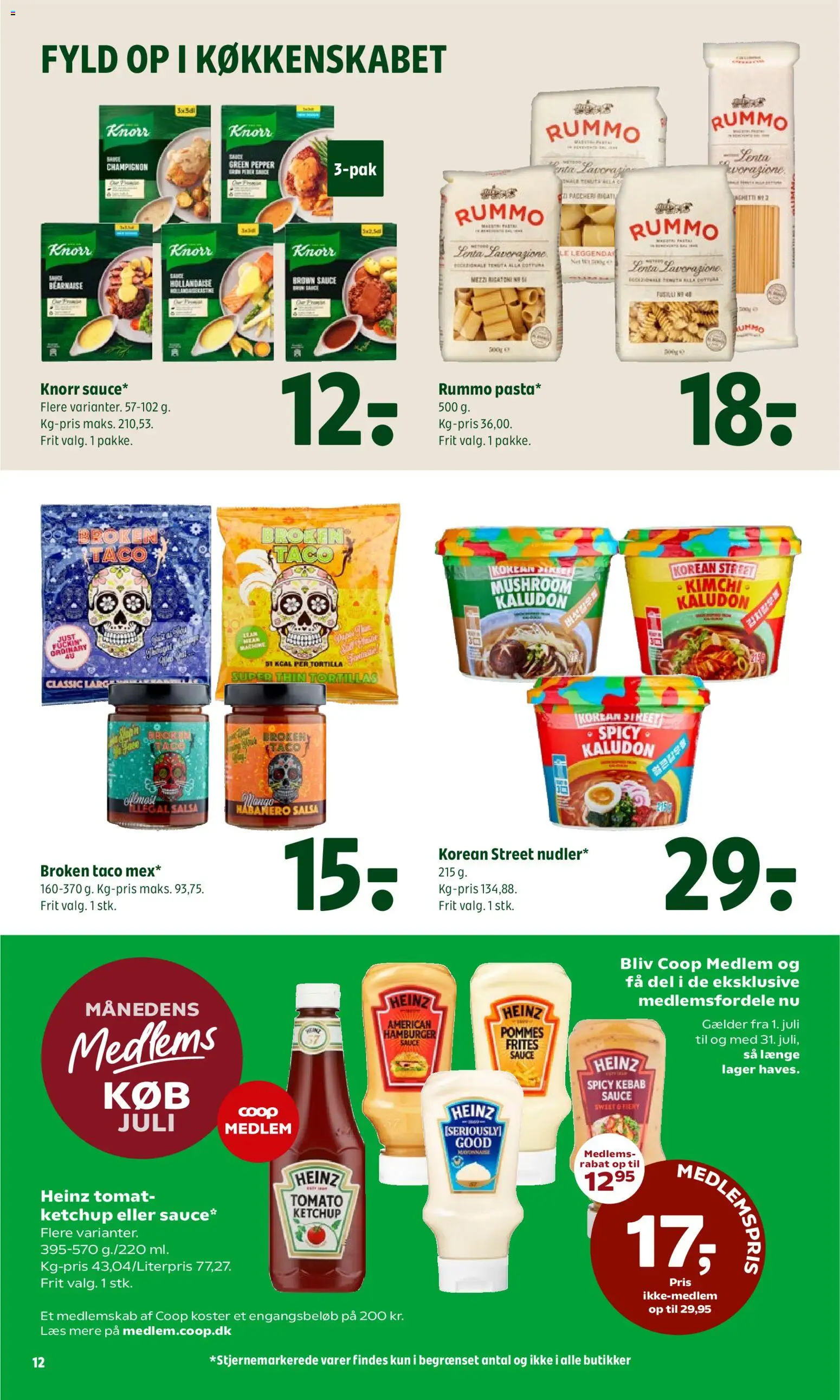 Coop 365 tilbudsavis – gyldig fra 09/07/2026 | Side: 16 | Produkter: Ketchup, Kebab, Salsa, Taco