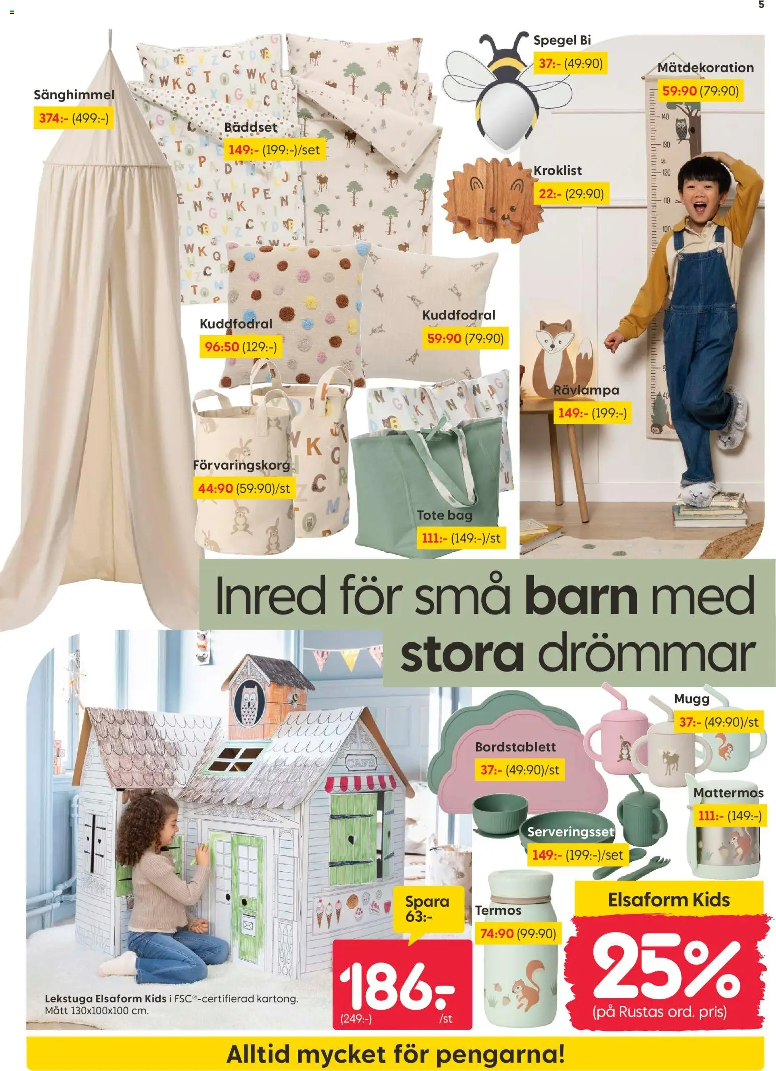 Rusta reklamblad aktuell från 31/08/2026 | Sida: 5 | Produkter: Mattermos, Bordstablett, Kroklist, Spegel