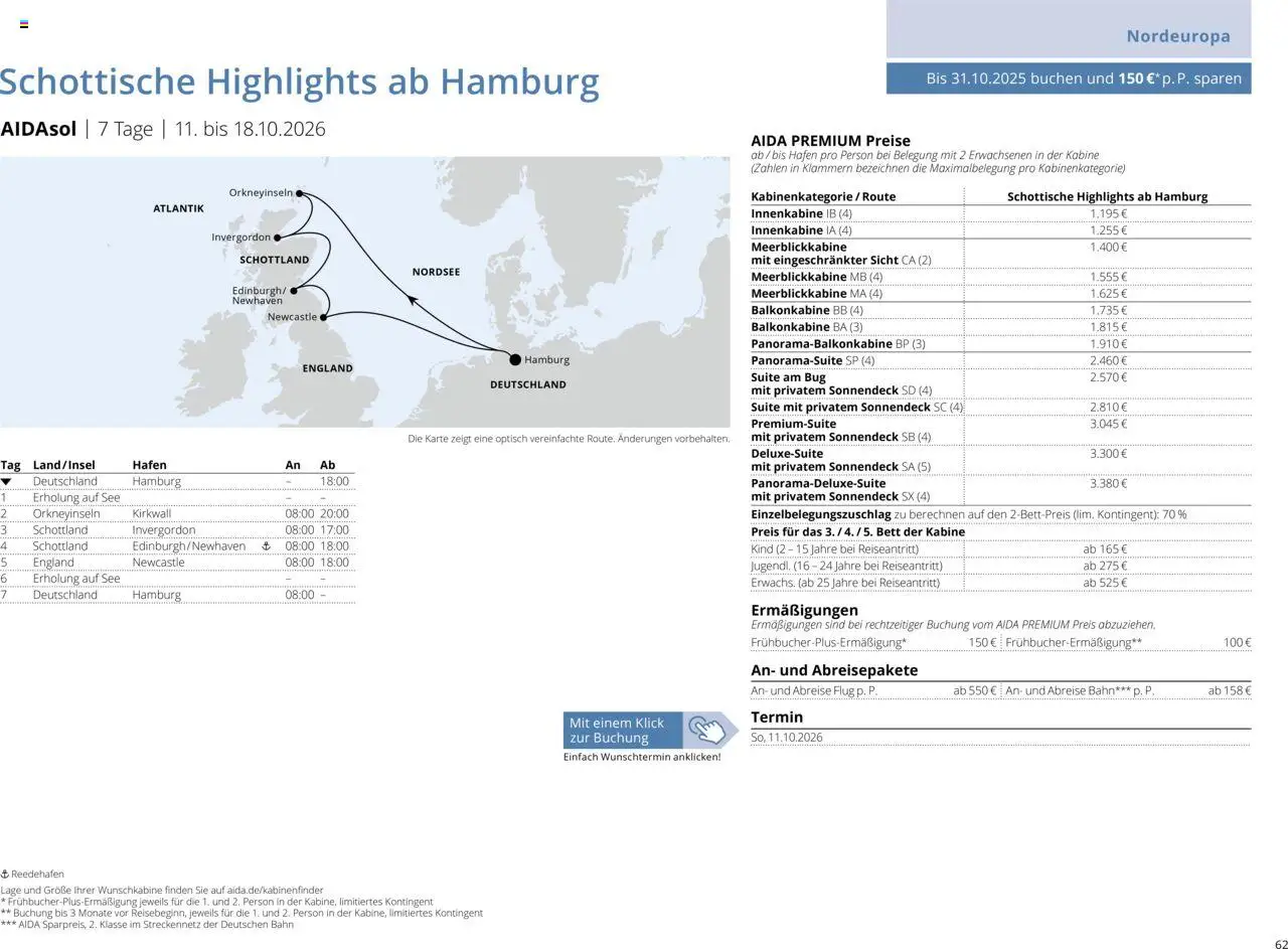 Aida Sommer 2026 – gültig ab 01.03.2026 | Seite: 62 | Produkte: Bett