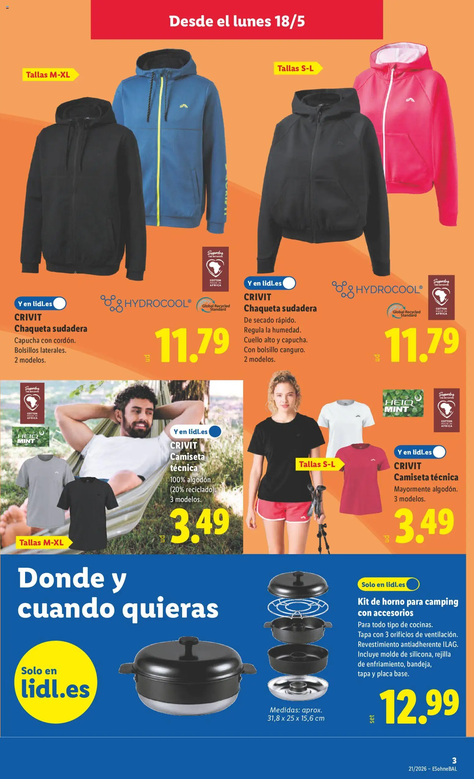 Lidl folleto de bazar │ válido desde el 18.05.2026 | Página: 7 | Productos: Sudadera, Chaqueta, Horno
