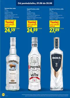 Pogląd oferty "Żubrówka Biała, wódka, A clear bottle of vodka with a label featuring a bison and the text "BIAŁA WÓDKA"." - ważna od 01.06.2026 | Strona: 4