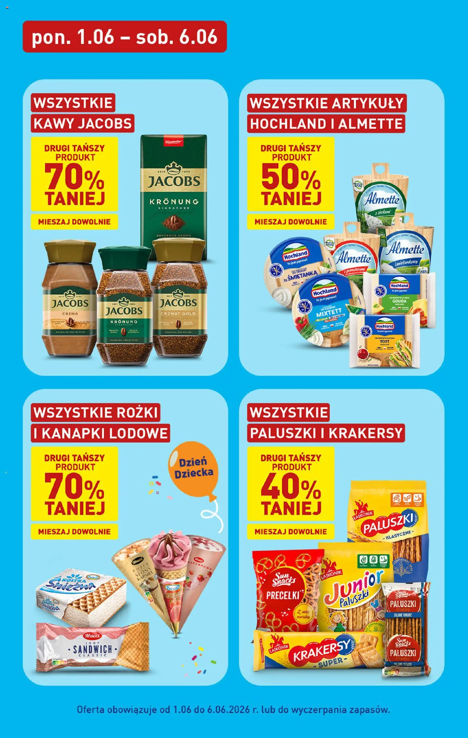 Aldi gazetka od 01.06.2026 | Strona: 14 | Produkty: Sandwich, Paluszki, Krakersy
