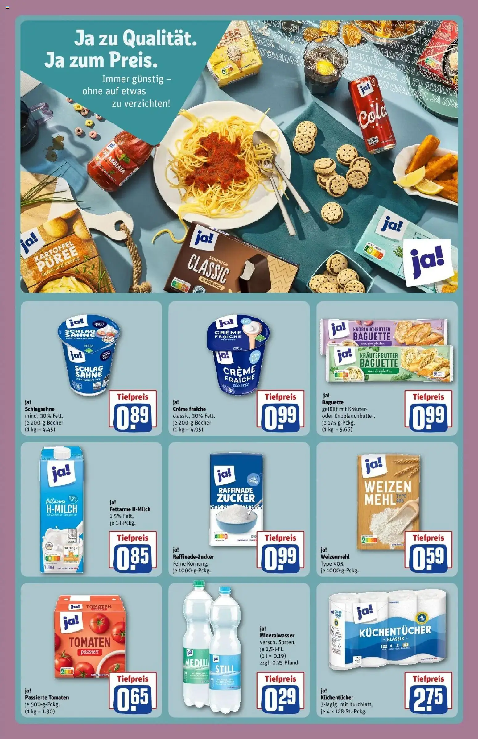REWE Prospekt ab 10.08.2026 zum Blättern » Angebote | Seite: 3 | Produkte: Mehl, Weizenmehl, Mineralwasser, Zucker