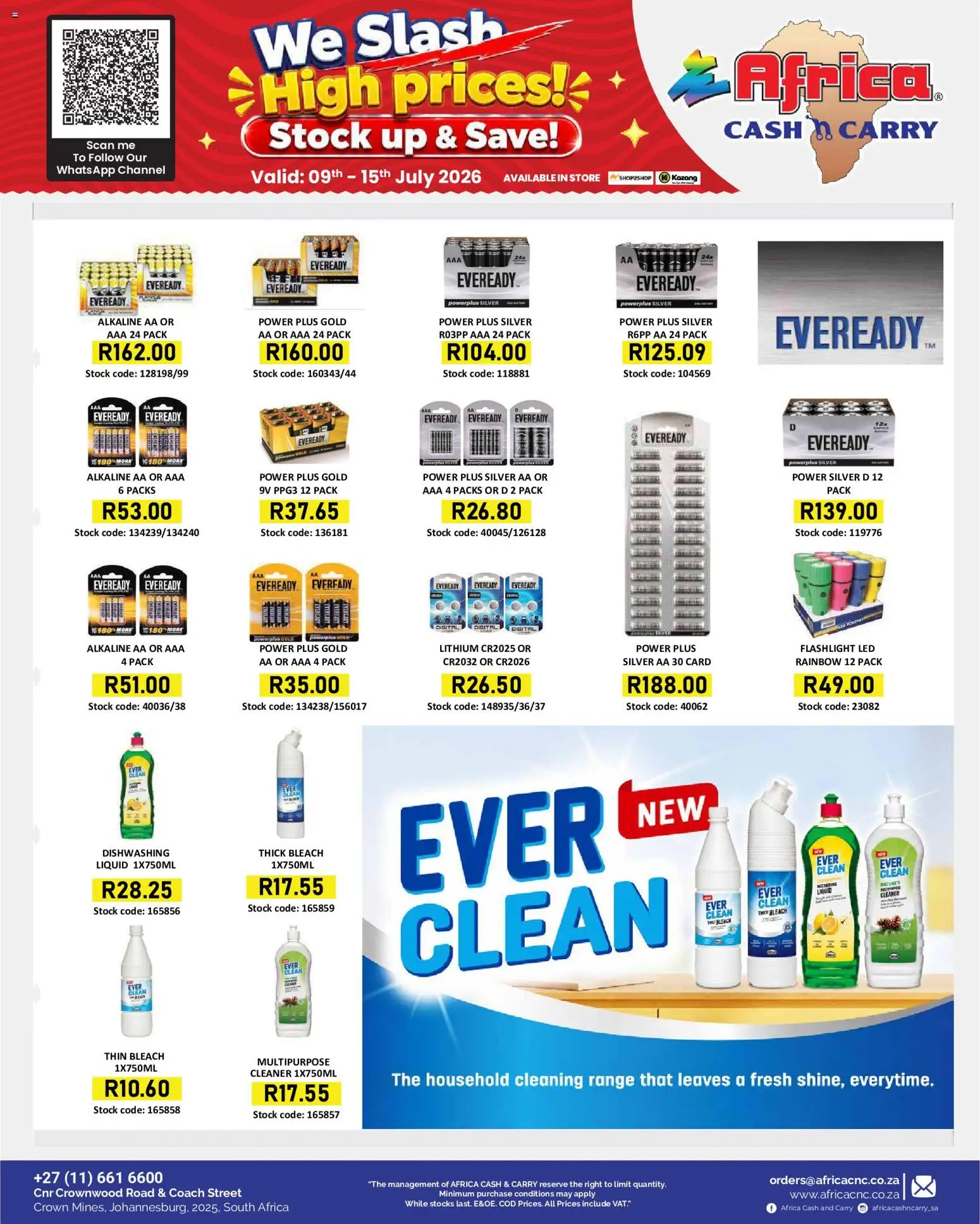 New Africa Cash & Carry catalogue – valid from 09/07/2026 | Page: 81 | Products: Bleach, Stock