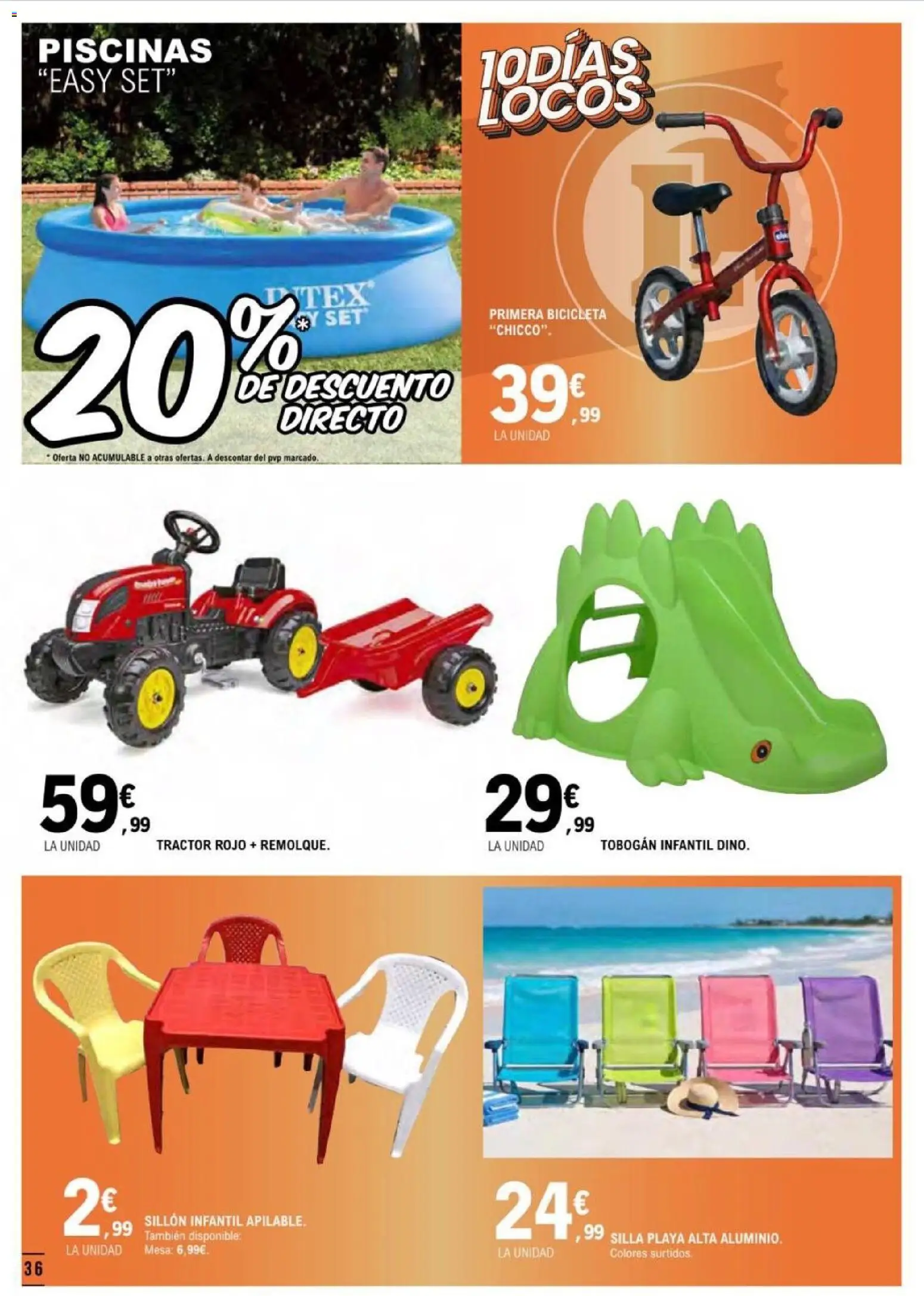 E.Leclerc folleto Salamanca │ válido desde el 17.06.2026 | Página: 36 | Productos: Bicicleta, Sillón, Mesa, Silla