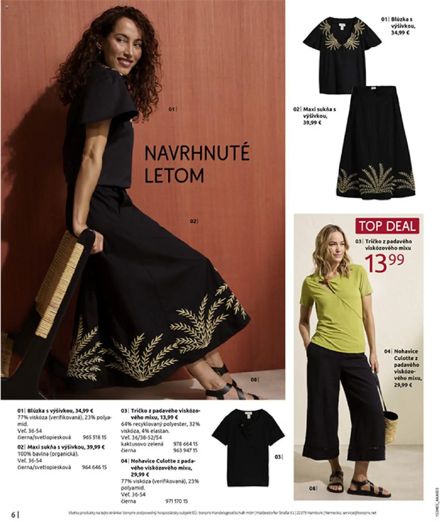 Nové Bonprix akcie – leták je platný od 05.05.2026 | Strana: 8 | Produkty: Tričko, Blúzka, Nohavice