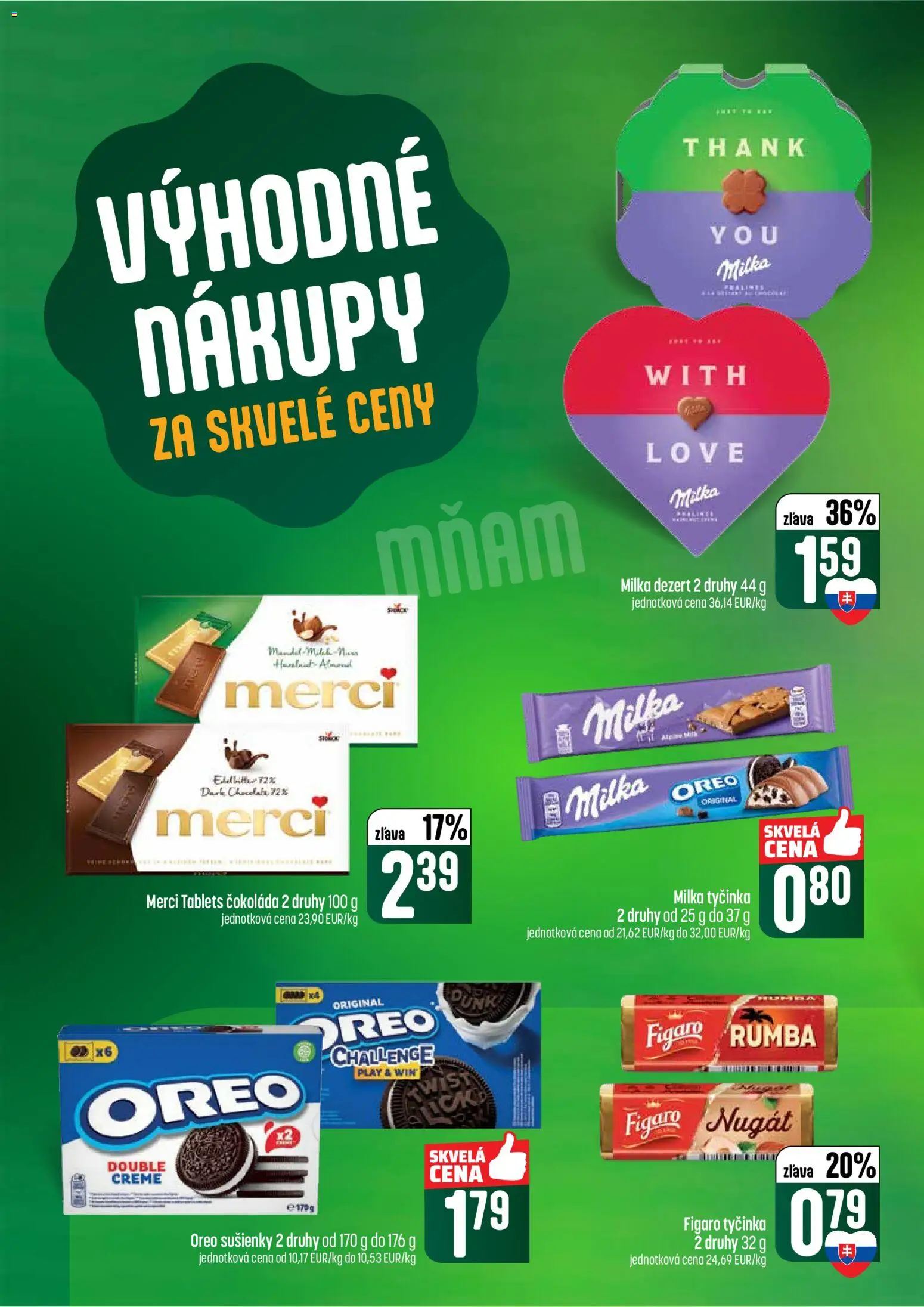 Nové COOP Jednota akcie – leták je platný od 21.05.2026 | Strana: 42 | Produkty: Merci, Čokoláda, Milka