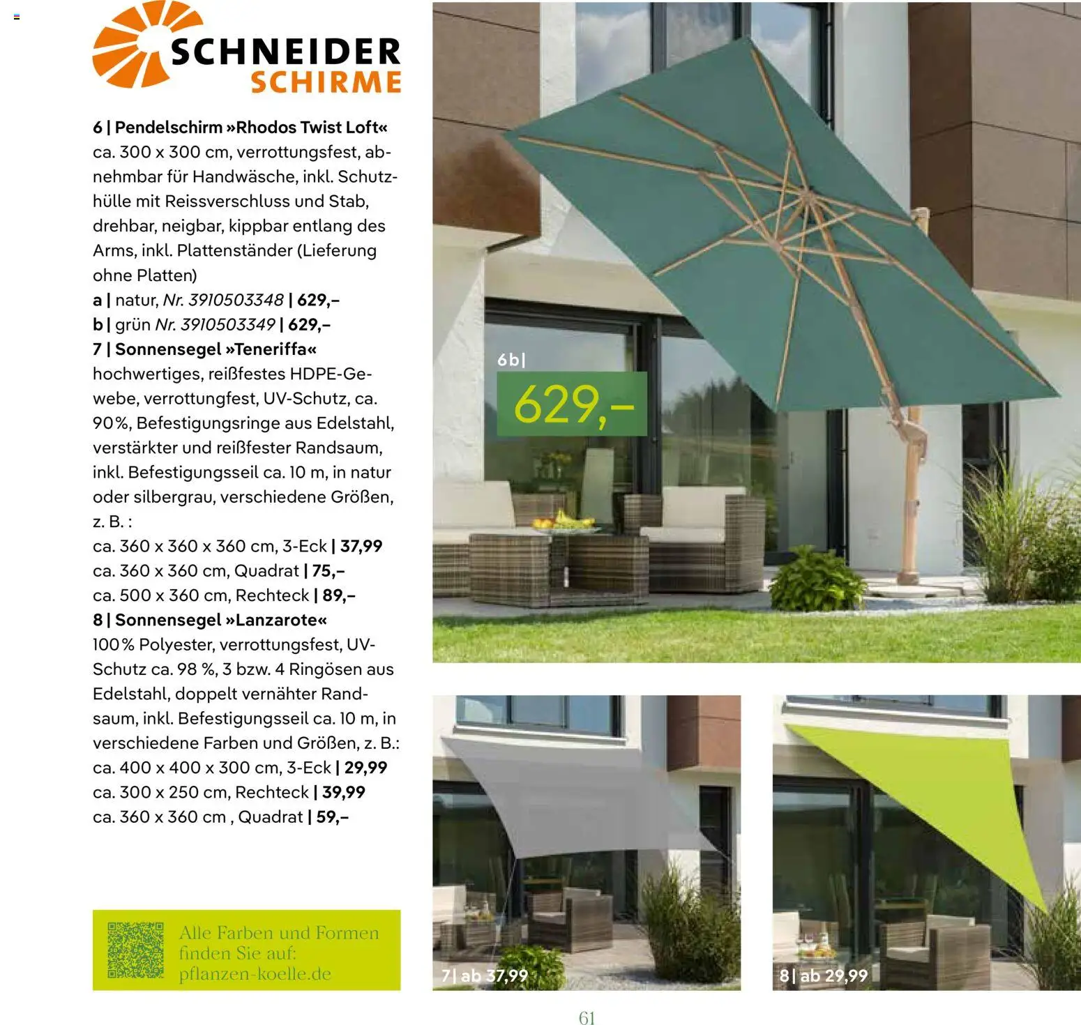 Pflanzen-Kölle GARTENMÖBEL 2026 – gültig ab 07.03.2026 | Seite: 61 | Produkte: Hülle