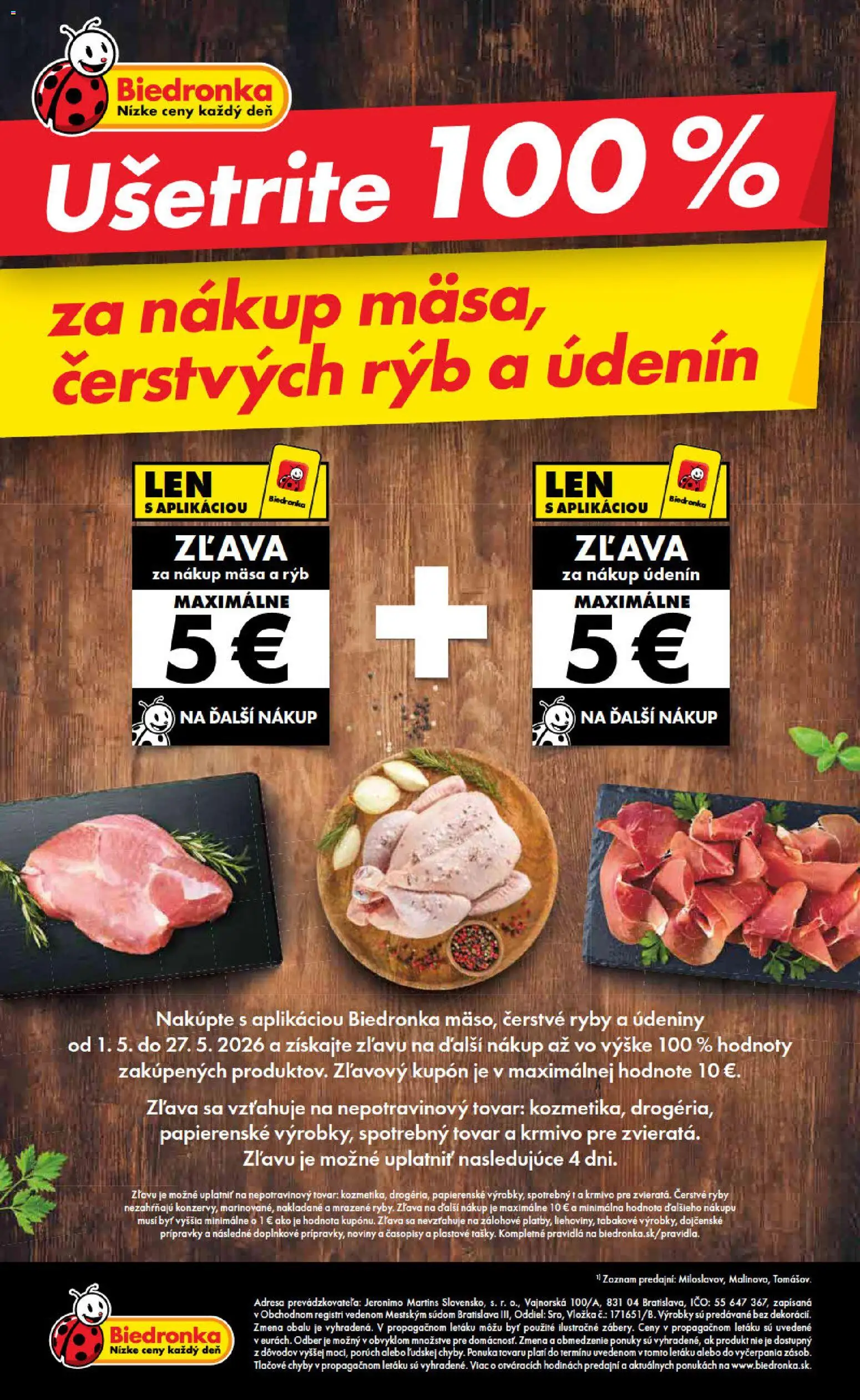 Nové Biedronka akcie – leták je platný od 14.05.2026 | Strana: 48 | Produkty: Ryby