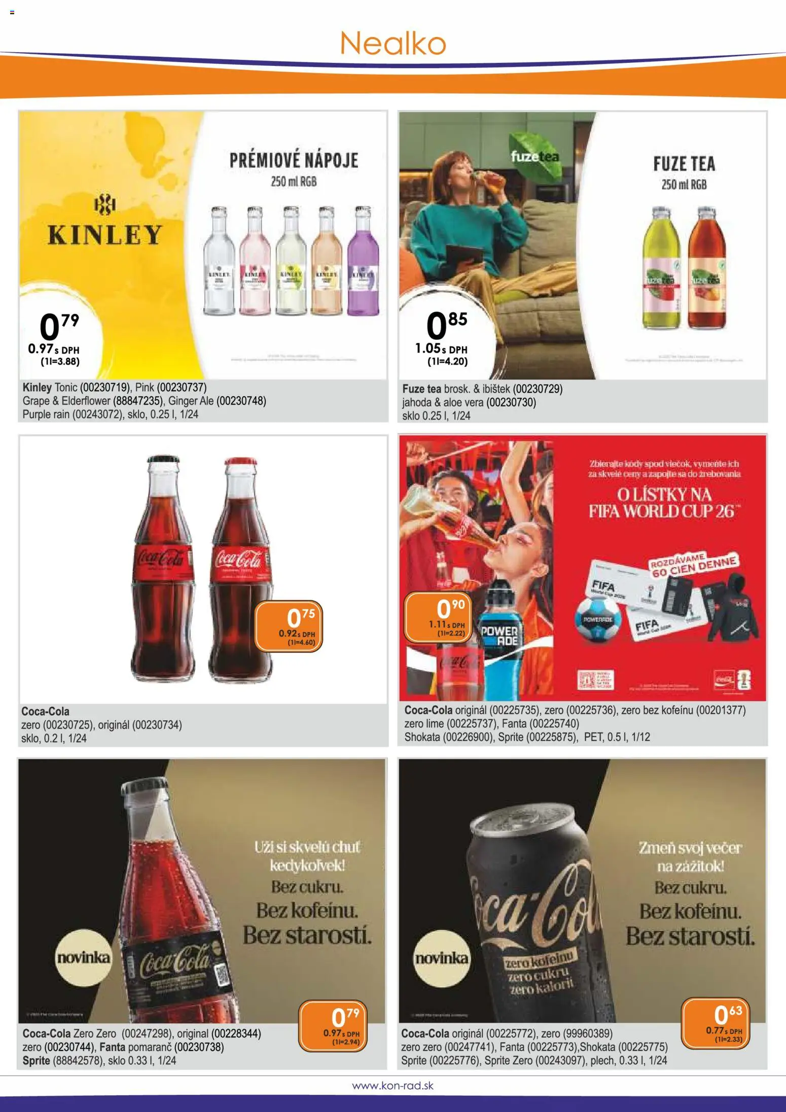 Nové KON - RAD akcie – leták je platný od 01.06.2026 | Strana: 31 | Produkty: Sprite, Fanta, Coca cola, Cola