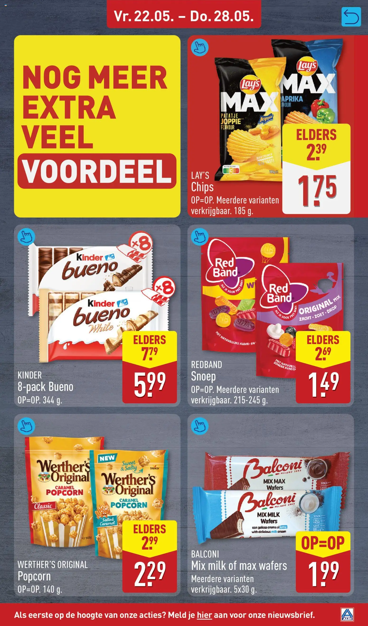 {H1} | Pagina: 3 | Producten: Snoep, Chips, Kinder
