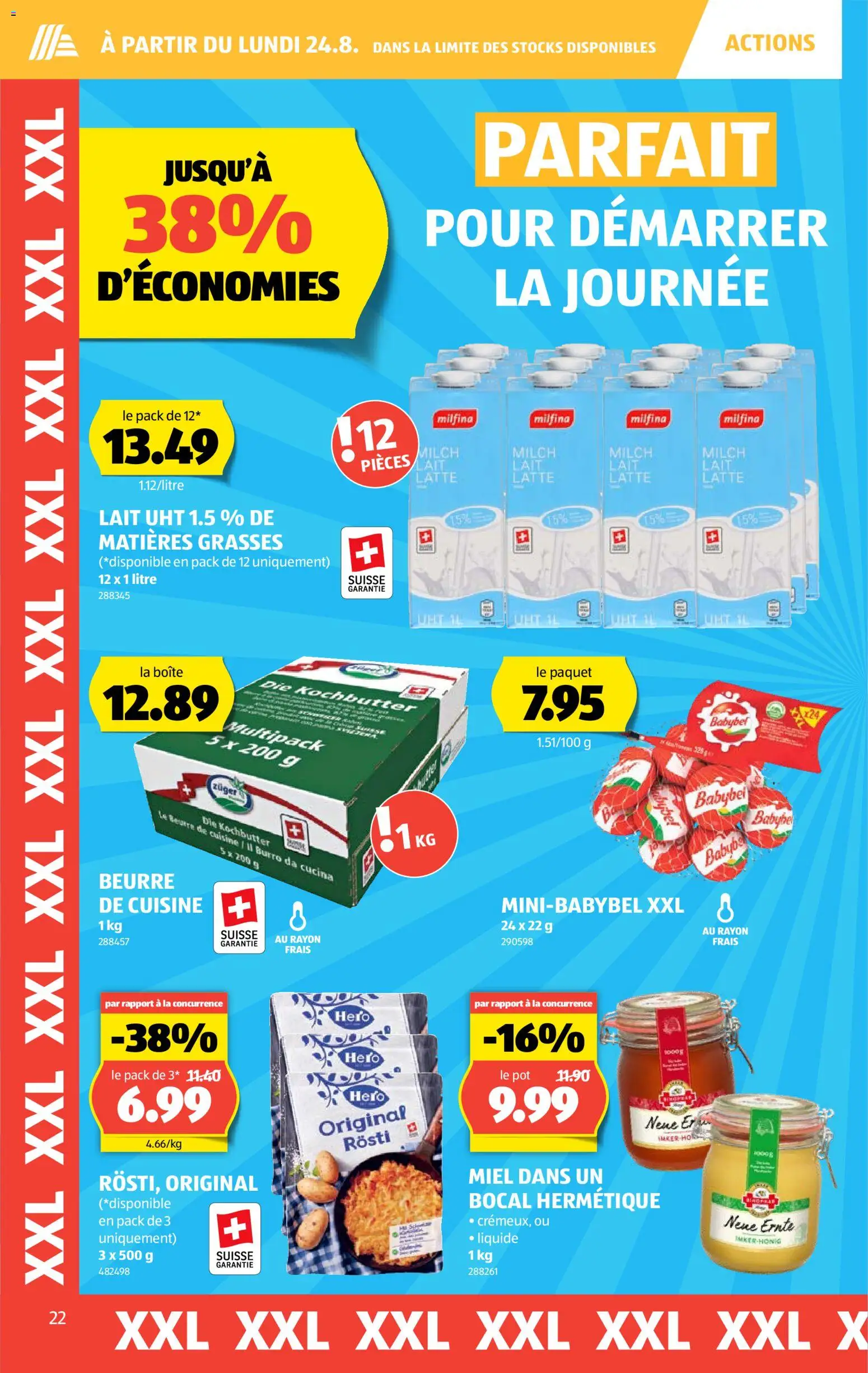 Aldi aktionen FR – gültig ab 20.08.2026 | Seite: 22 | Produkte: Milch, Butter
