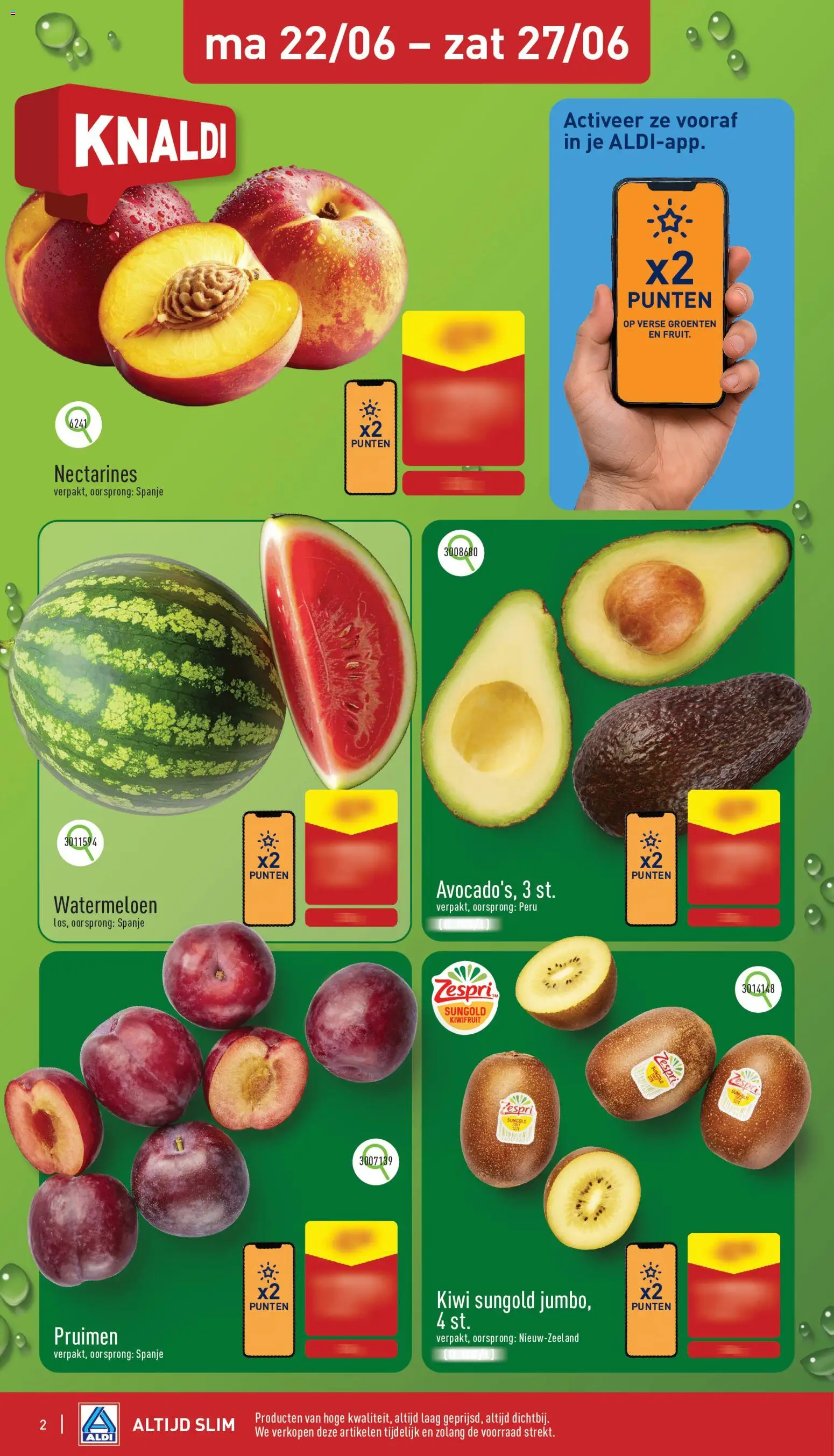 {H1} | Pagina: 2 | Producten: Kiwi, Groenten, Watermeloen, Nectarines