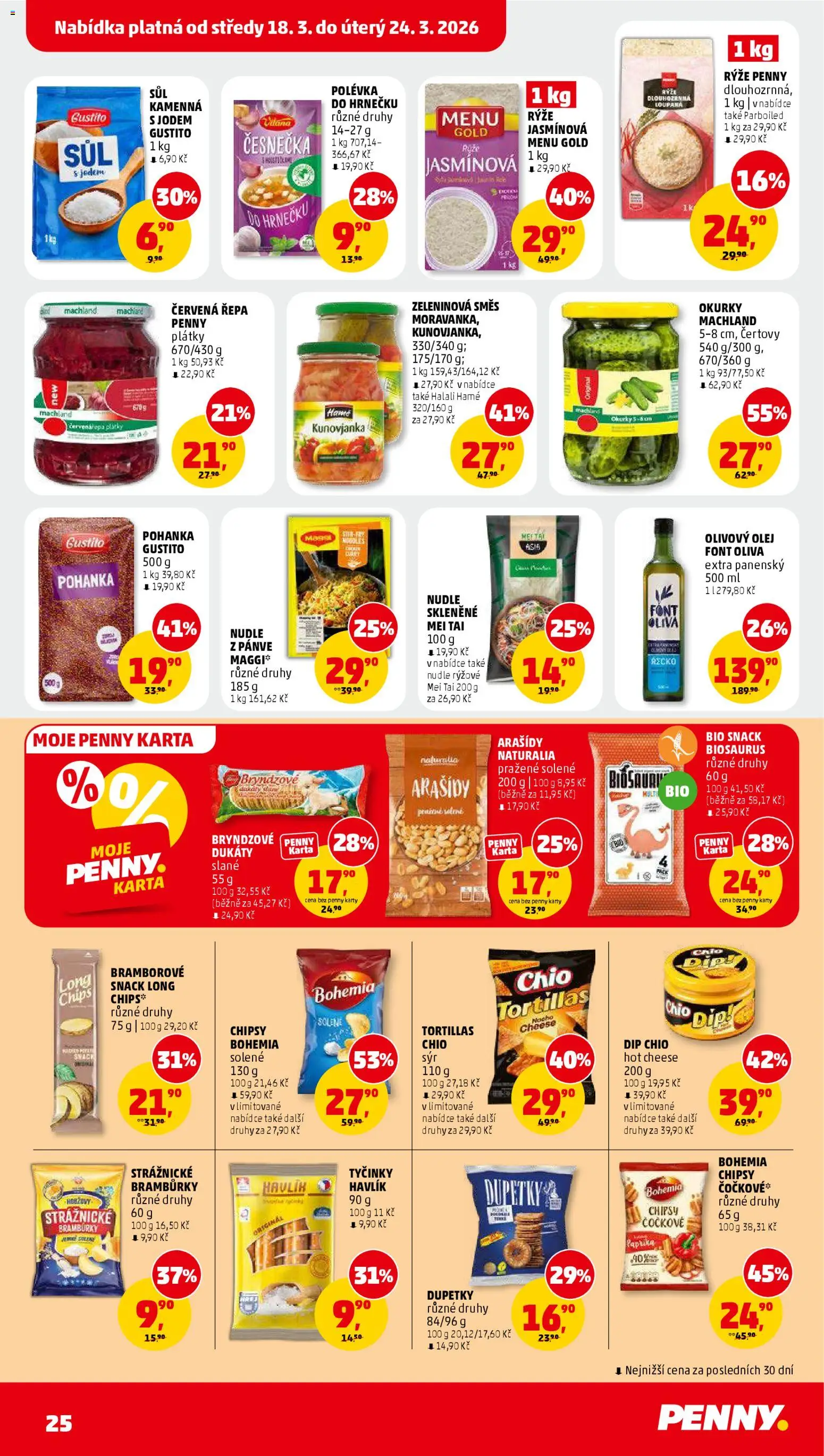 Penny Market leták od 18.03.2026 | Strana: 25 | Produkty: Olej, Rýže, Bramburky, Tyčinky