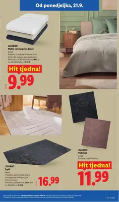 LIVARNO Plahta za boxspring krevet, Komad Prikladno za madrace visine cca 10 cm Visoki udio pamuka i elastansko vlakno - Pregled kataloga iz trgovine Lidl, vrijedi od 21.09.2026 | Stranica: 21 | Proizvodi: Krevet, Tepih, Plahta