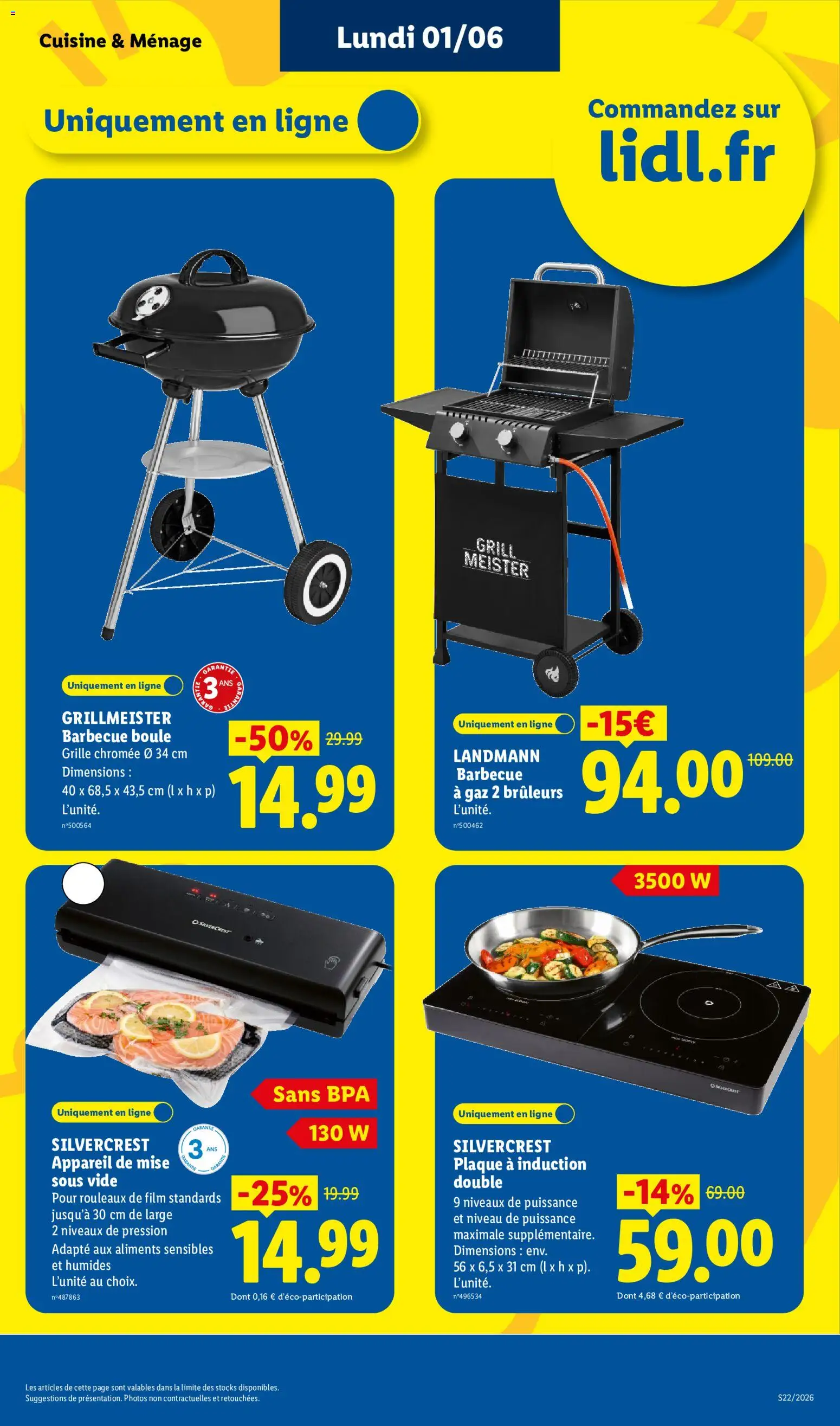 {H1} | Page: 63 | Produits: Plaque a induction, Barbecue, Appareil de mise sous vide