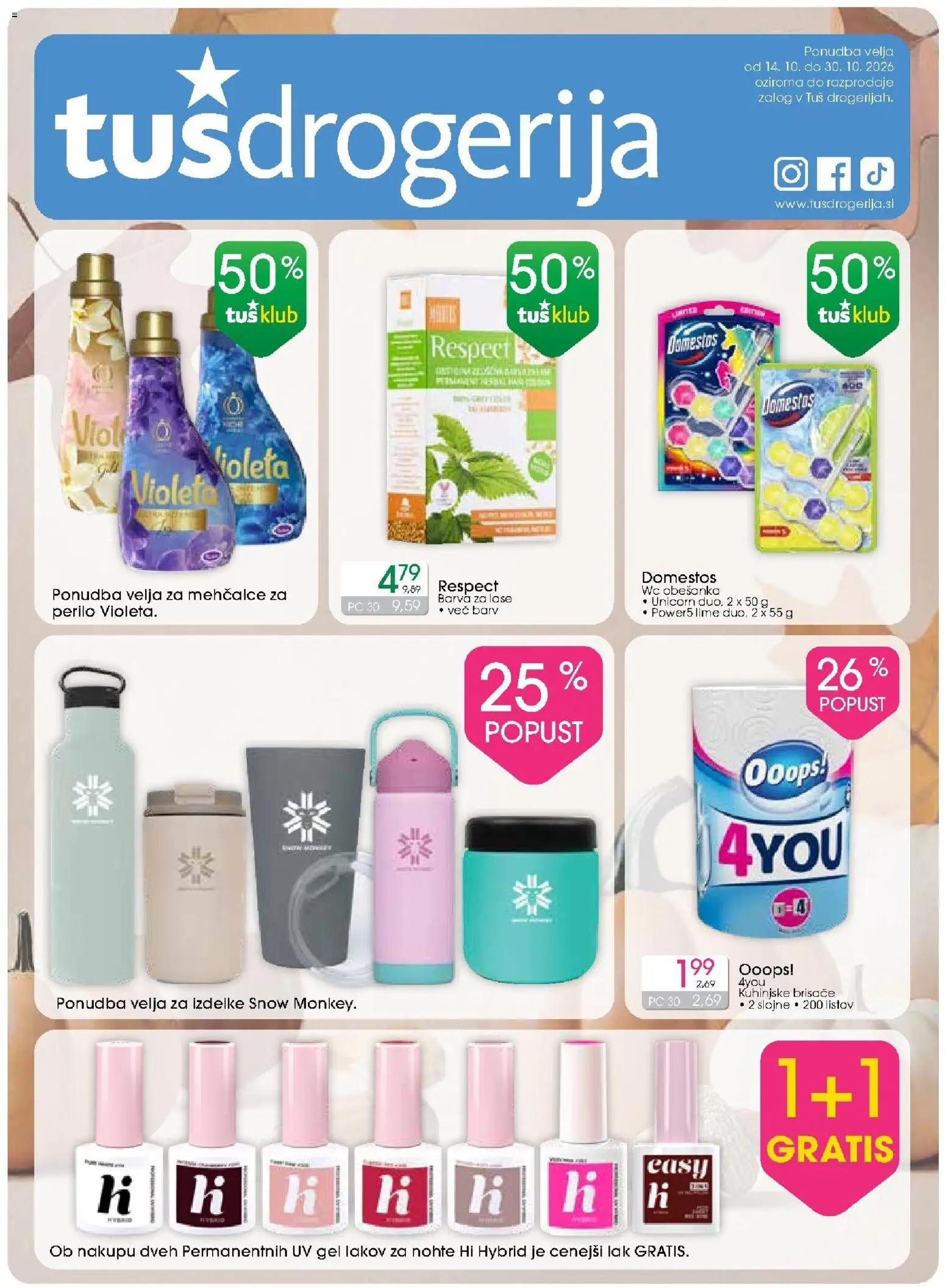 Novi Tuš drogerija katalog ponudbe – veljaven od 14.10.2026 | Stran: 1