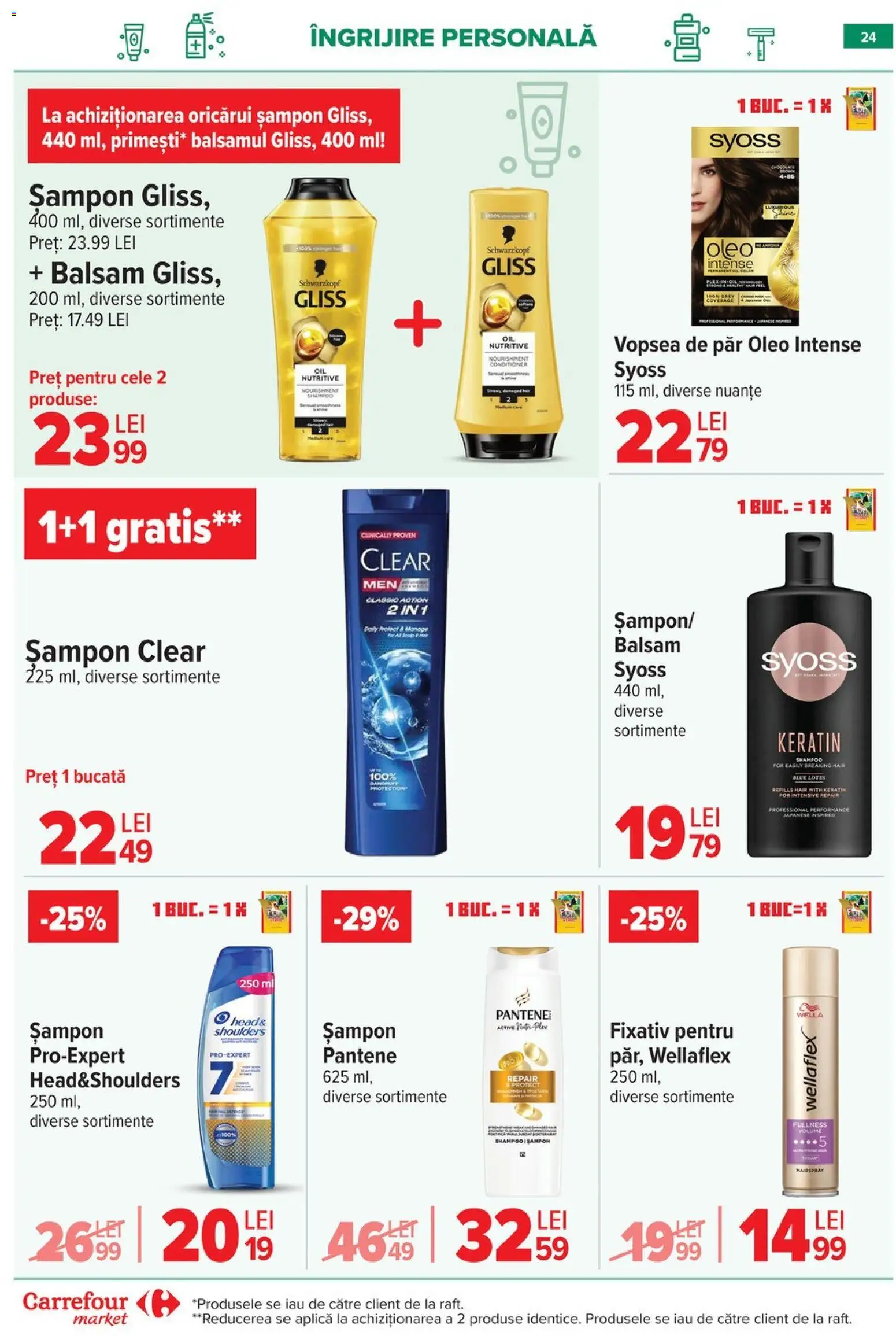 Noul catalog Carrefour – valabil de la 20.05.2026 | Pagină: 24 | Produse: Vopsea, Șampon, Balsam, Vopsea de păr