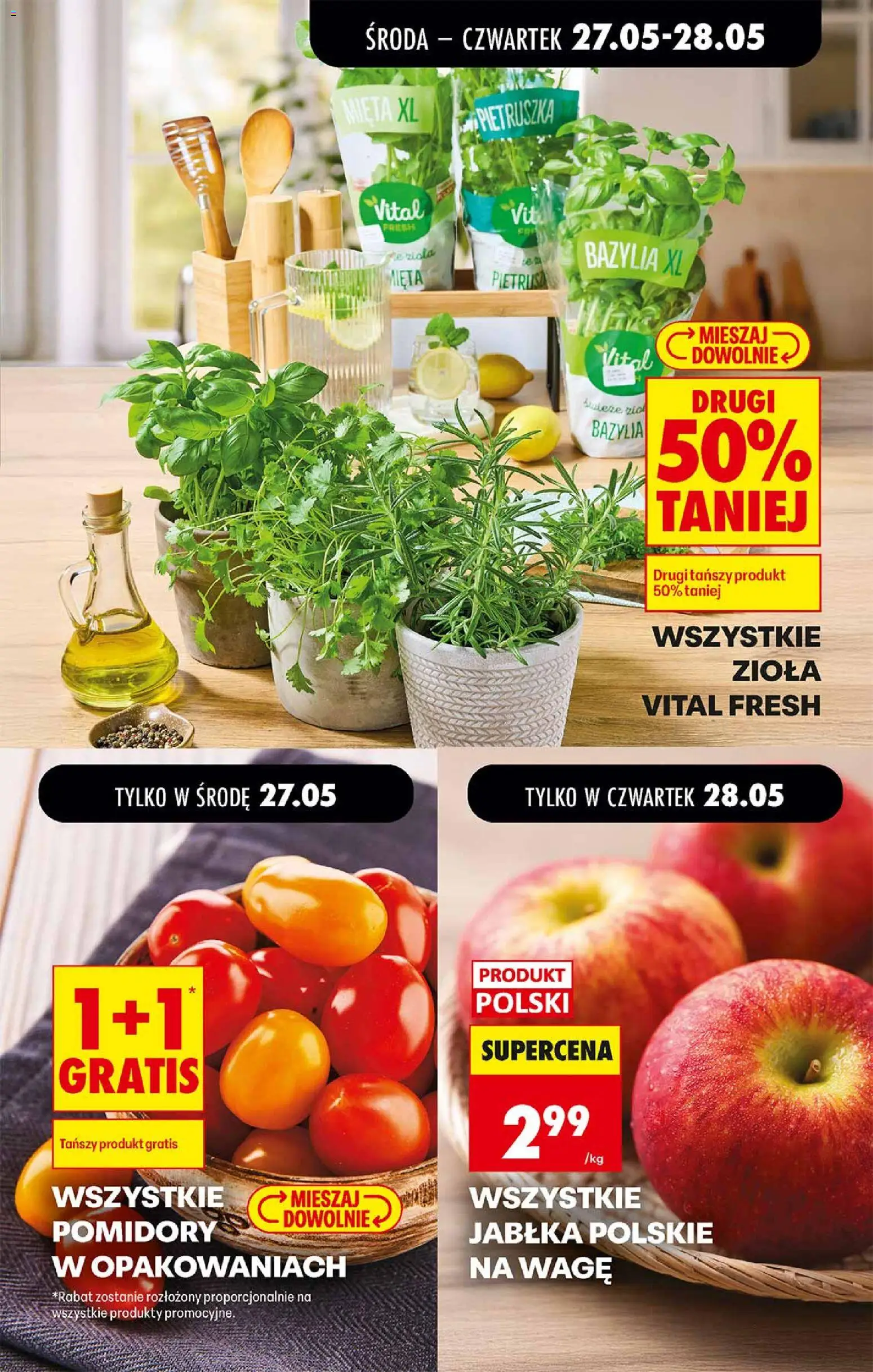 Biedronka gazetka od środy od 27.05.2026 | Strona: 25 | Produkty: Pietruszka, Mięta, Bazylia, Jabłka