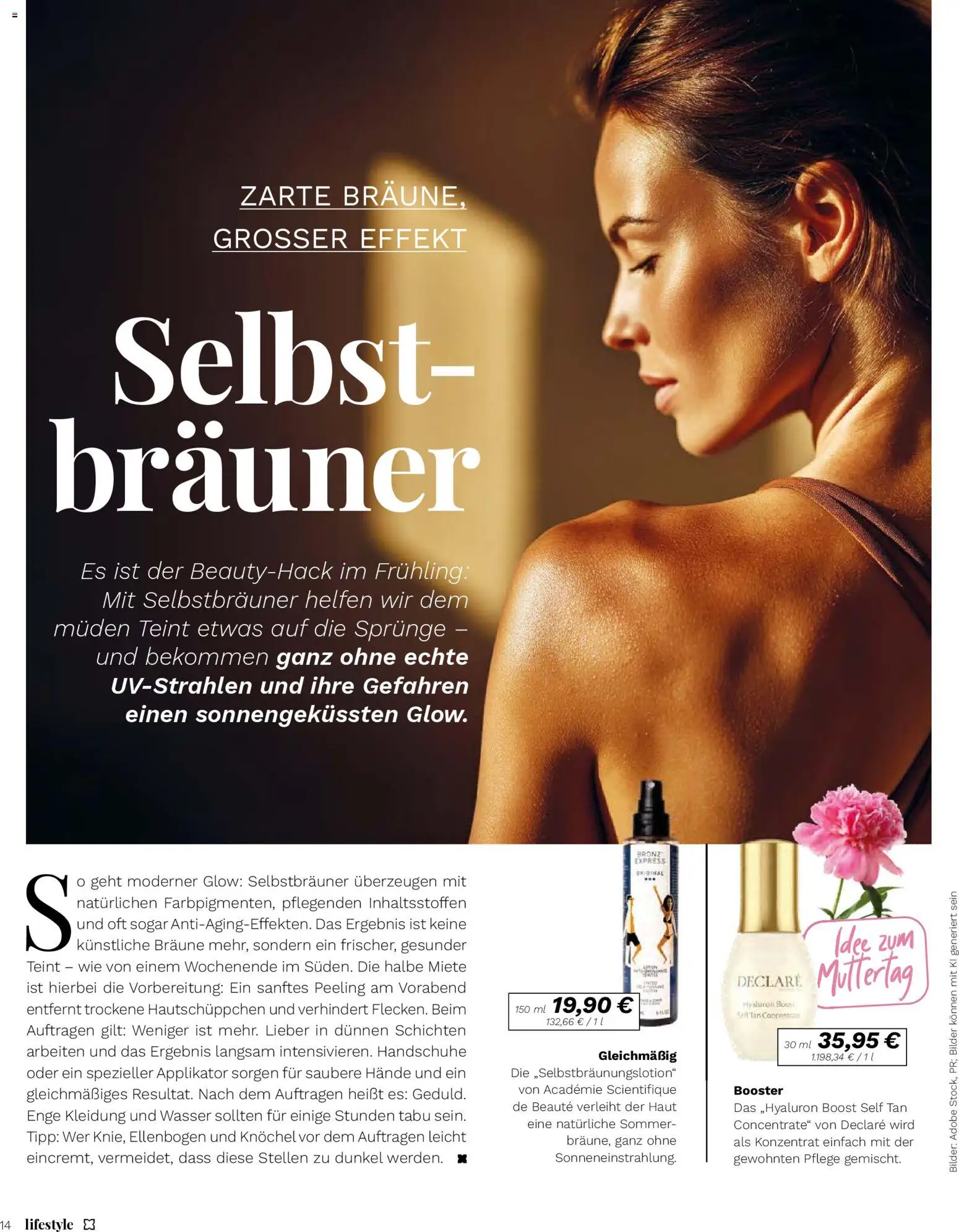Müller Lifestyle – gültig ab 05.05.2026 | Seite: 14 | Produkte: Peeling, Wasser, Handschuhe, Selbstbräuner