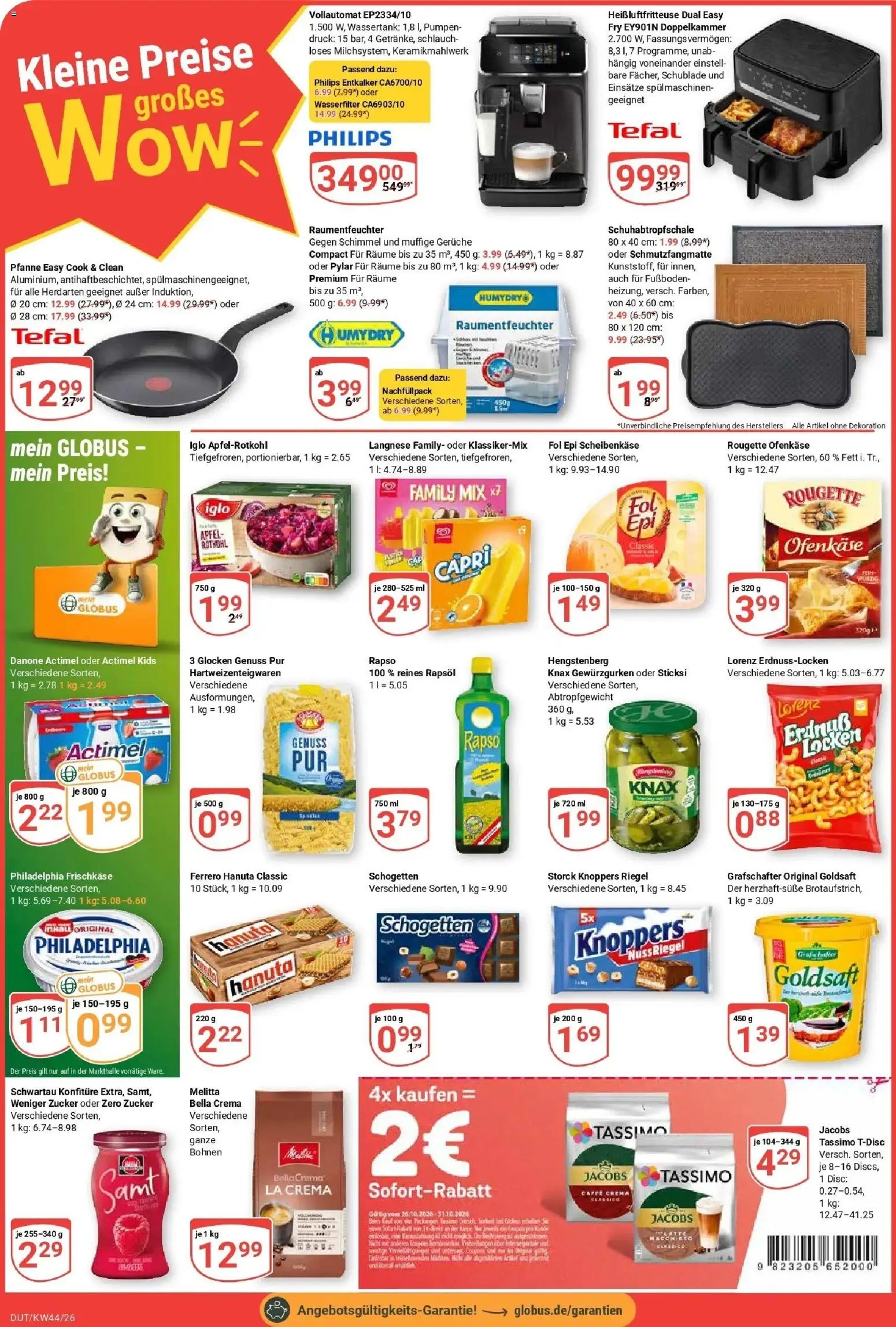 Globus Prospekt Wetzlar-Dutenhofen (ab 26.10.2026) » Angebote online | Seite: 4 | Produkte: Philips, Actimel, Äpfel, Rougette ofenkase