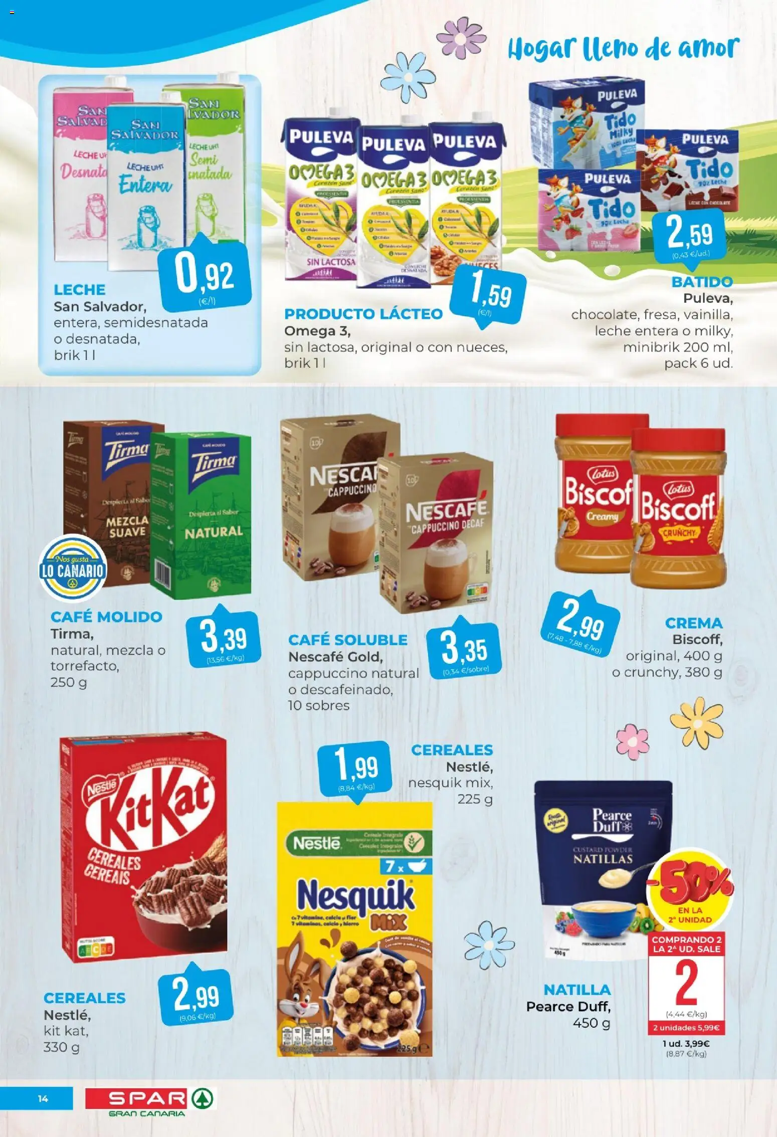 Spar folleto │ válido desde el 17.04.2026 | Página: 14 | Productos: Leche entera, Leche, Café molido, Crema