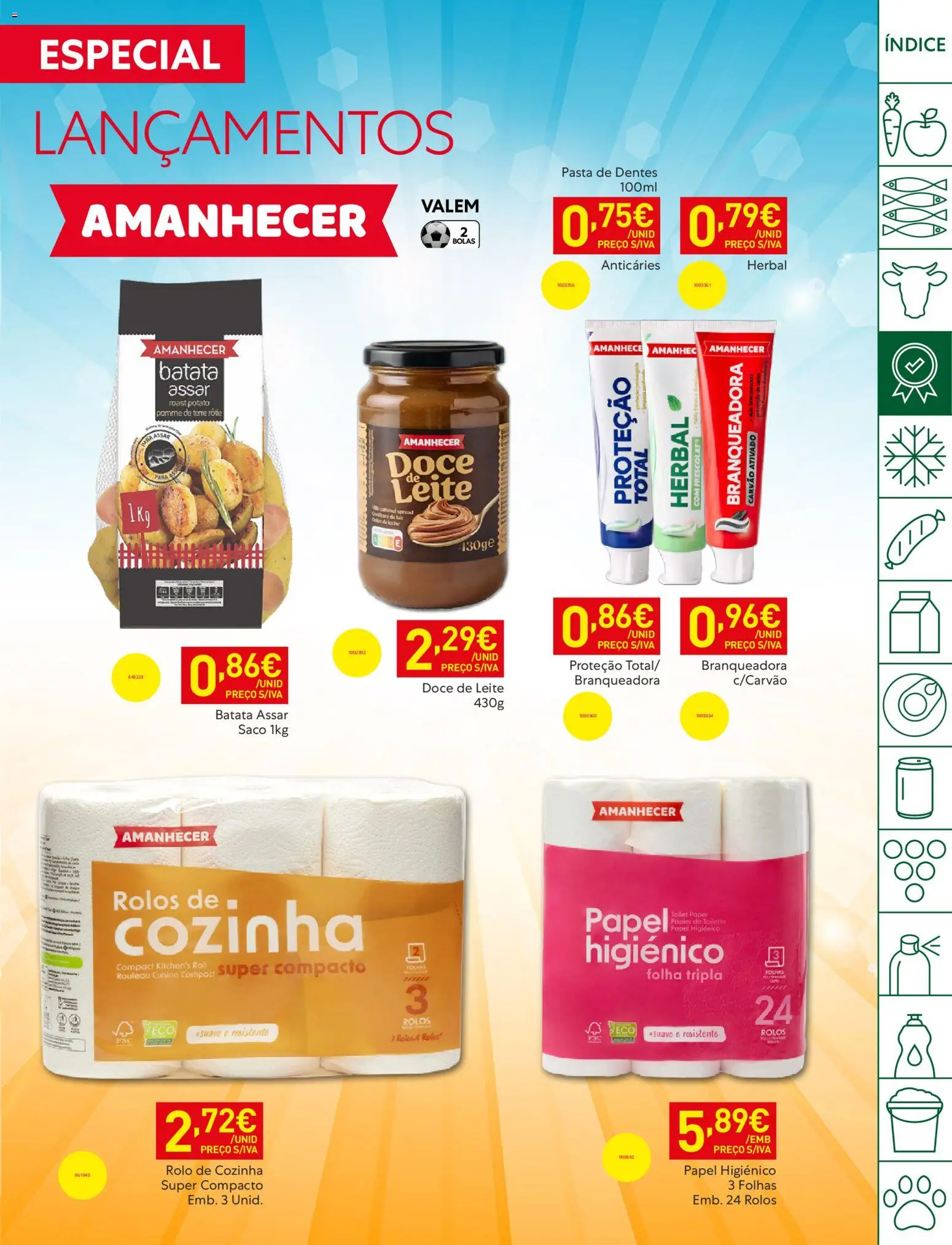 Recheio folheto Madeira │ válido de 05.05.2026 | Página: 9 | Produtos: Batata, Papel higiénico, Doce de leite, Leite