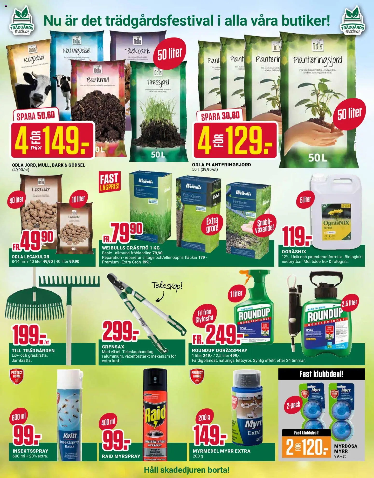 ÖoB reklamblad aktuell från 11.05.2026 | Sida: 6 | Produkter: Kogödsel, Lecakulor, Grensax, Häll