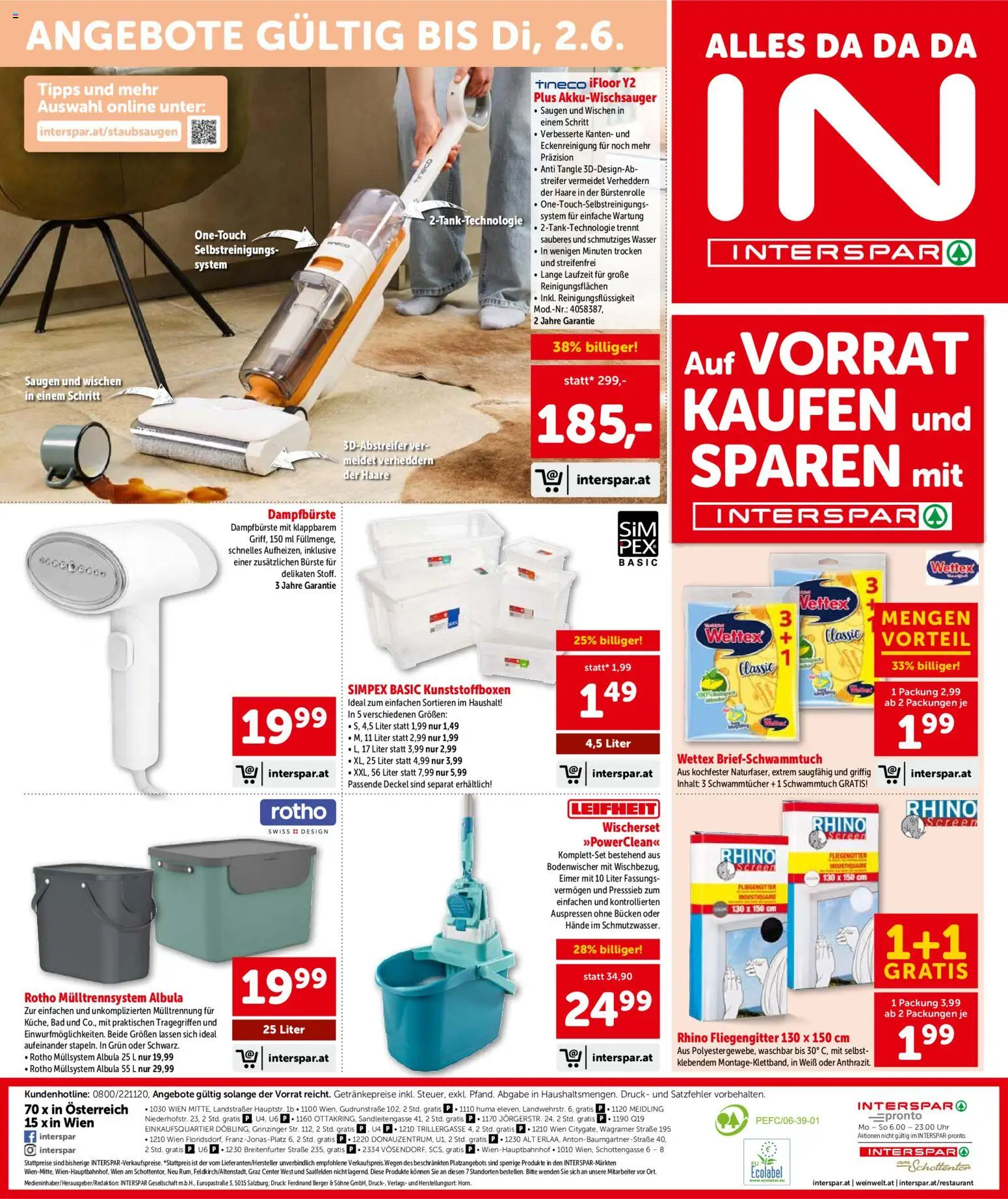 Interspar Flugblatt - Wien gültig ab 13.05.2026 | Seite: 17 | Produkte: Wasser, Uhr, Bad, Bürste