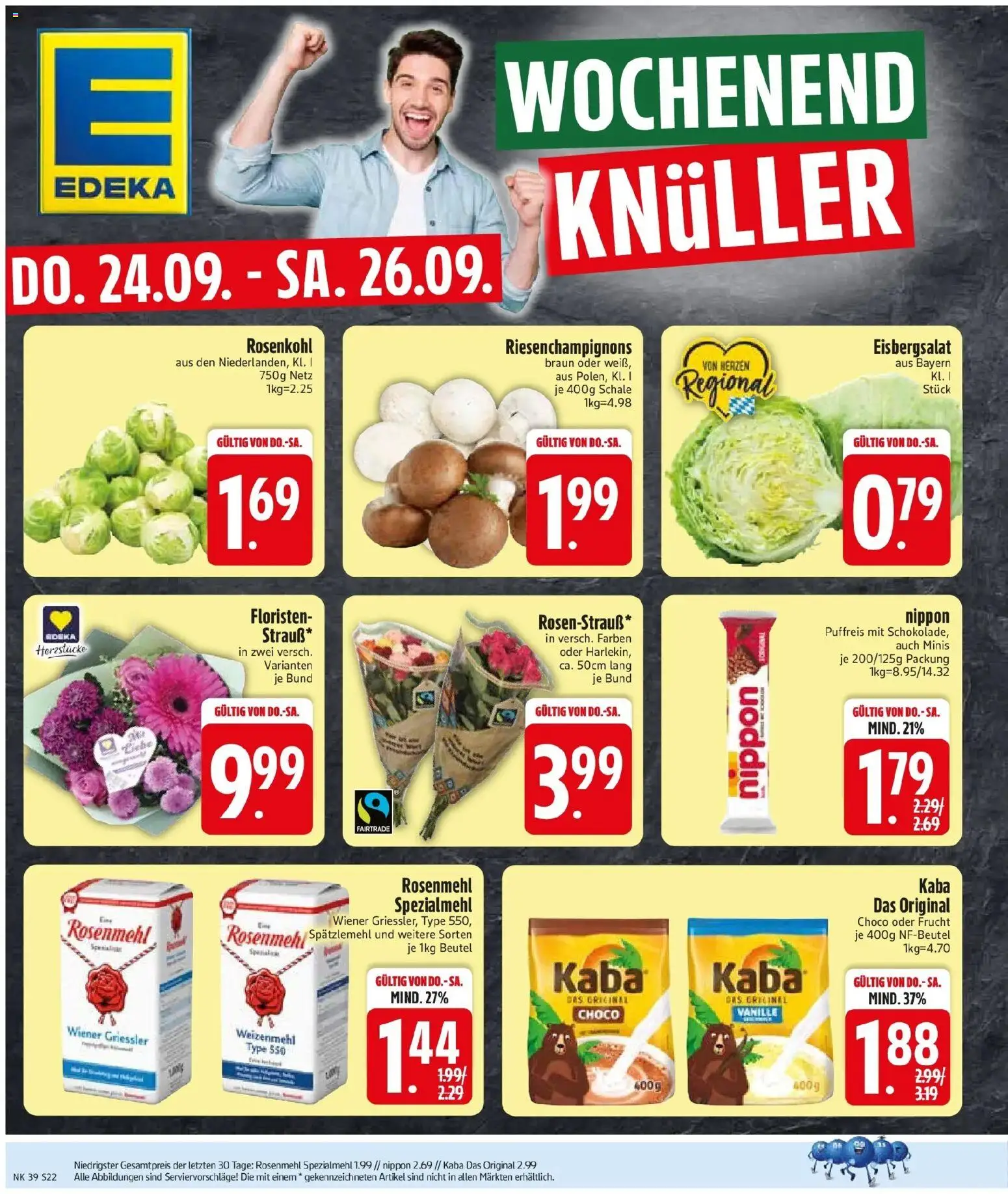Edeka Prospekt Sauerlach (ab 21.09.2026) » Angebote Online | Seite: 26 | Produkte: Weizenmehl, Eisbergsalat, Vanille