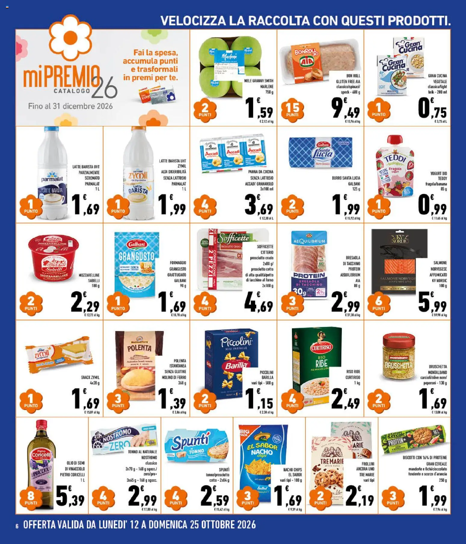 Volantino Conad del 14/10/2026 | Pagina: 6 | Prodotti: Riso, Pomodoro, Pasta, Tonno