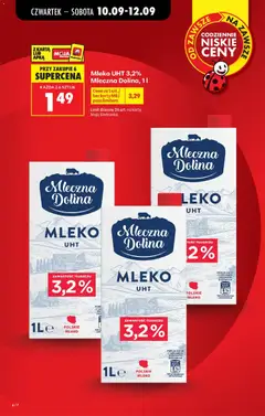 Pogląd oferty "Biedronka gazetka od czwartku" - ważna od 10.09.2026 | Strona: 8 | Produkty: Szklanka, Karta, Mleko, Mleko UHT