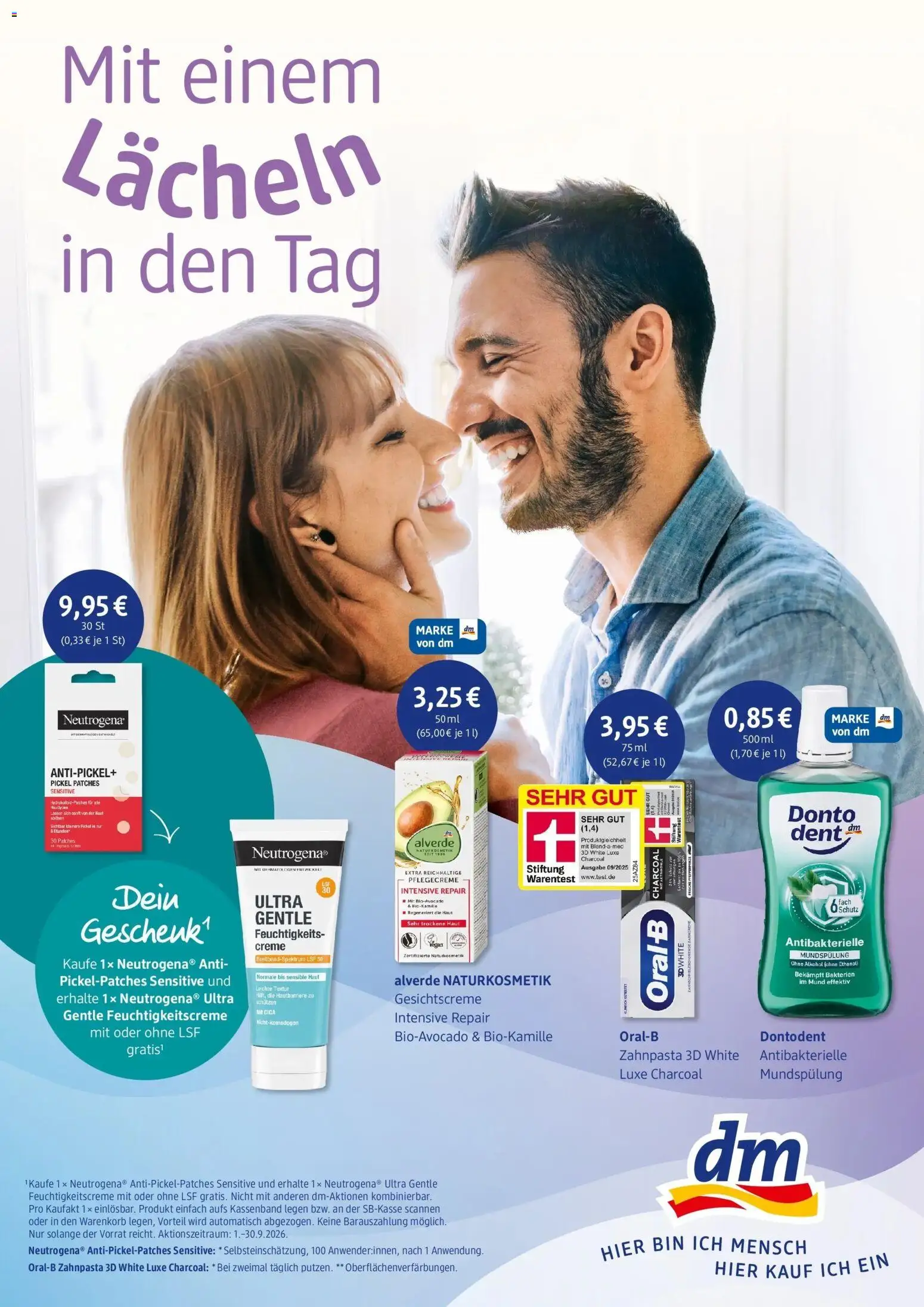 dm drogerie prospekt Höchberg (ab 09.09.2026) zum Blättern | Seite: 1 | Produkte: Creme, Zahnpasta, Alkohol