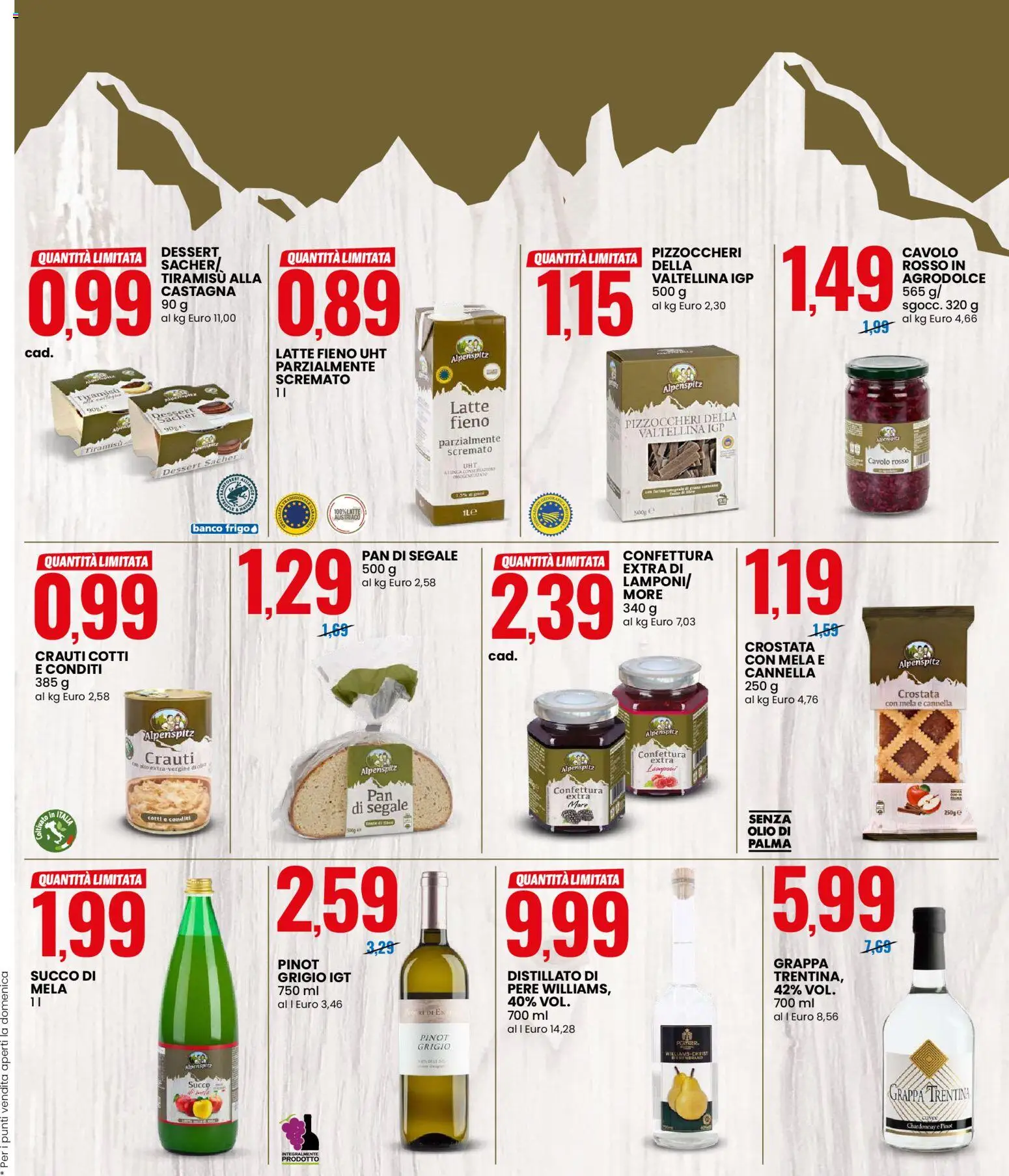 Volantino Eurospin del 22/10/2026 | Pagina: 9 | Prodotti: Pere, Pasta, Crauti, Dessert