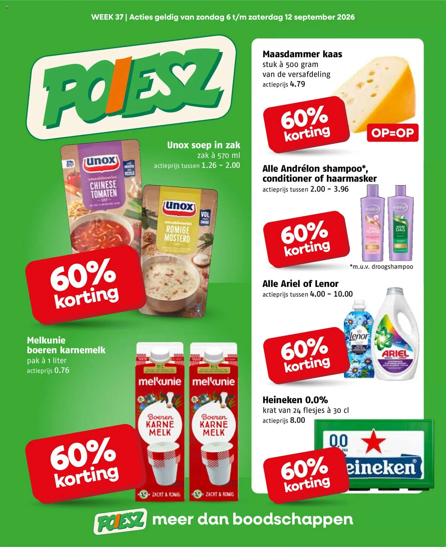 {H1} | Pagina: 1 | Producten: Kaas, Tomaten, Heineken, Karnemelk