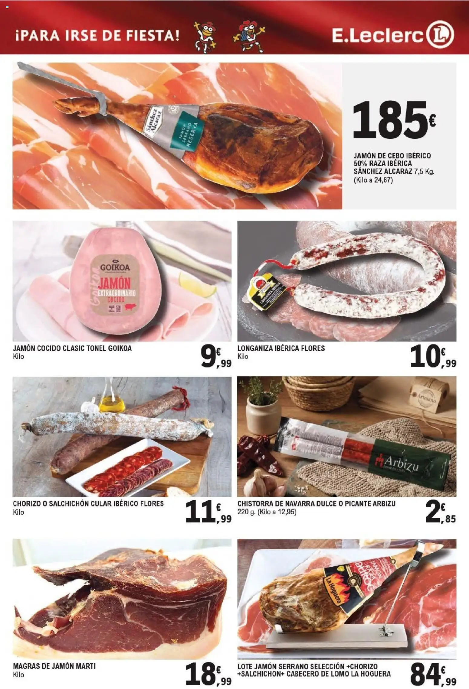 E.Leclerc folleto │ válido desde el 17.06.2026 | Página: 39 | Productos: Jamón serrano, Jamón, Jamón cocido, Longaniza