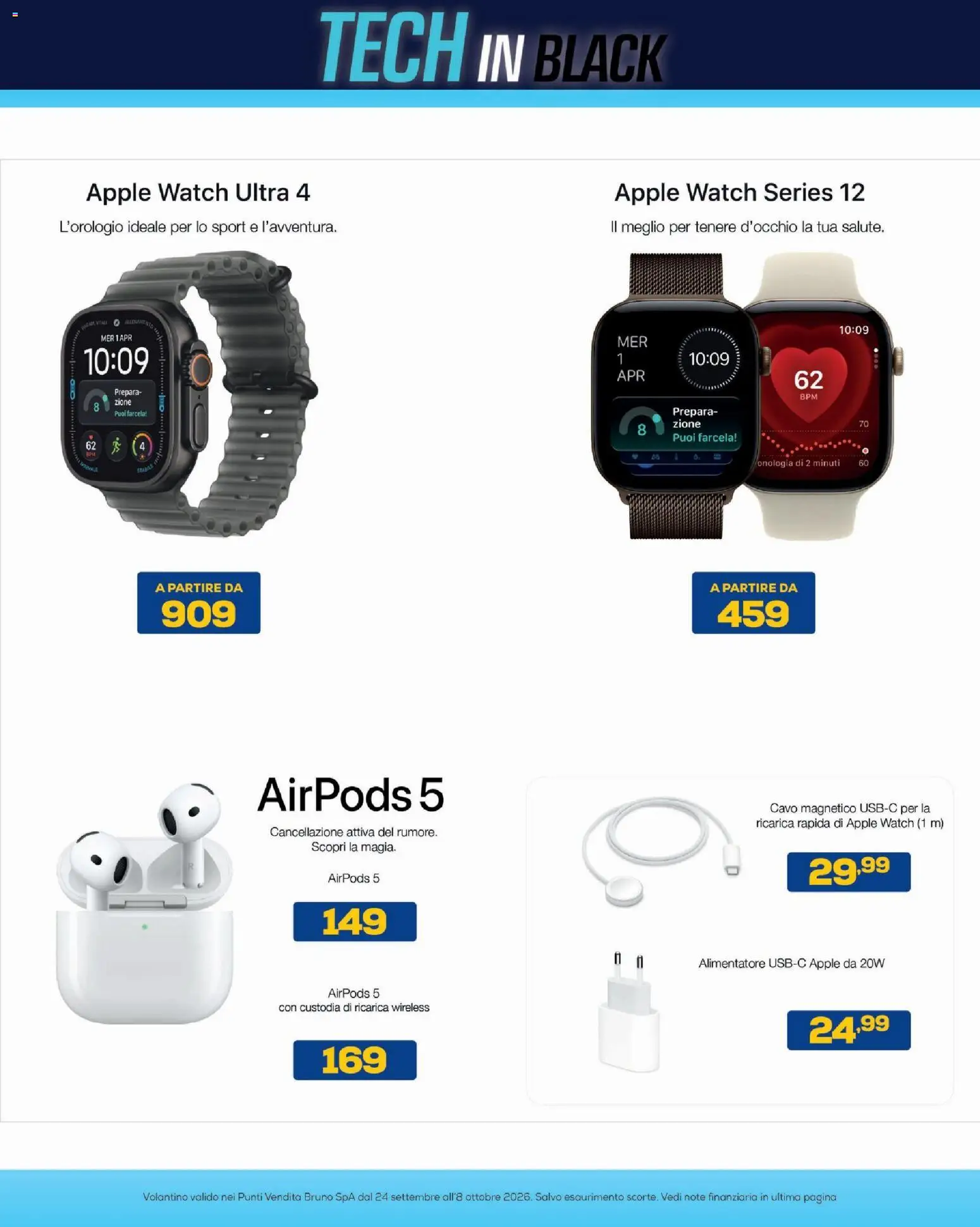 Volantino BRUNO del 24/09/2026 | Pagina: 17 | Prodotti: Cavo, Apple Watch, Airpods