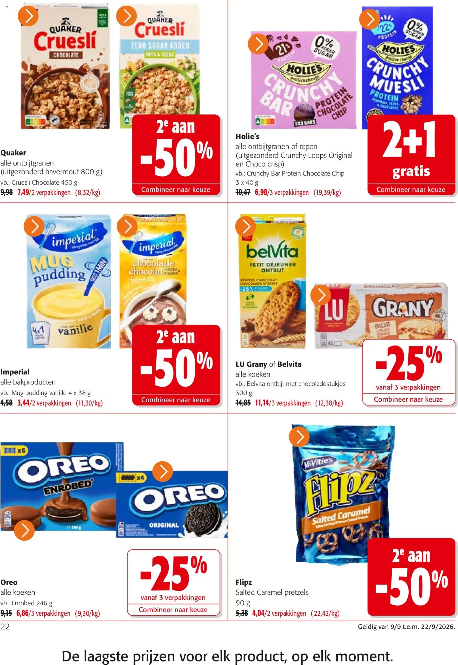 {H1} | Pagina: 22 | Producten: Muesli, Belvita, Repen, Chocolade