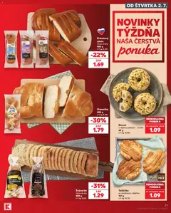 Kaufland leták platný od 02.07.2026 | Strana: 21 | Produkty: Donut, Vianočka, Závin