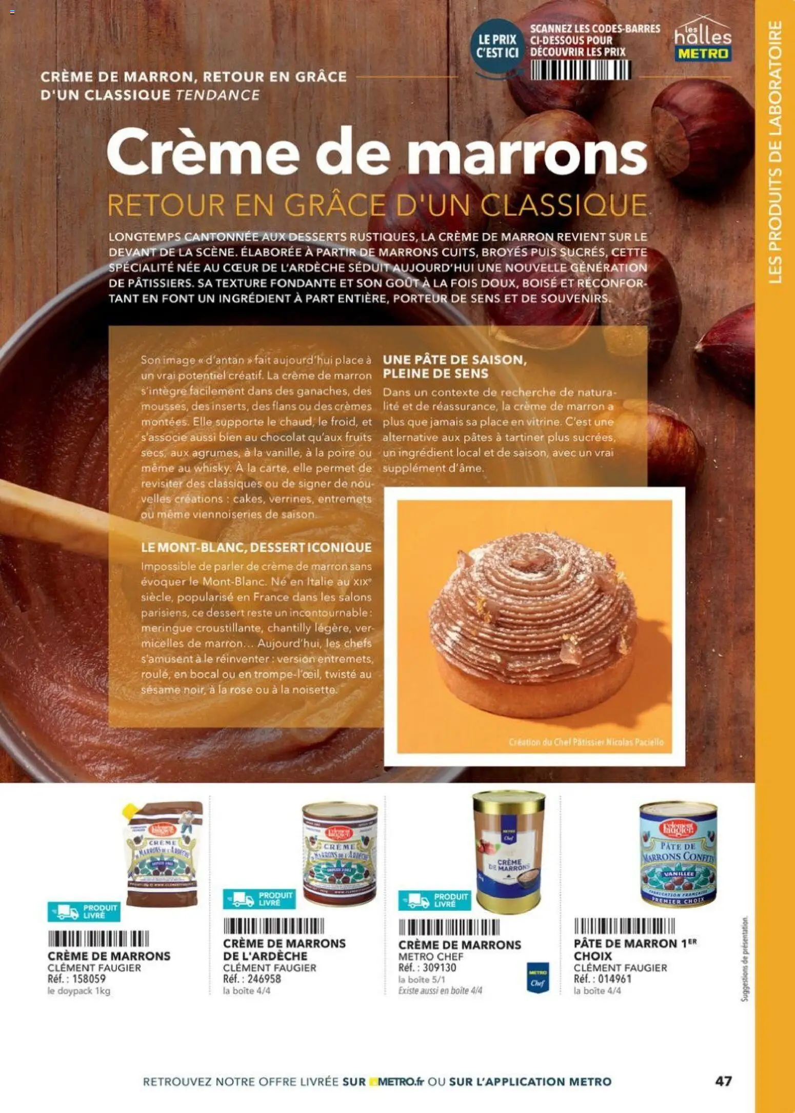 {H1} | Page: 47 | Produits: Crème de marron, Pâtes, Livre, Crème