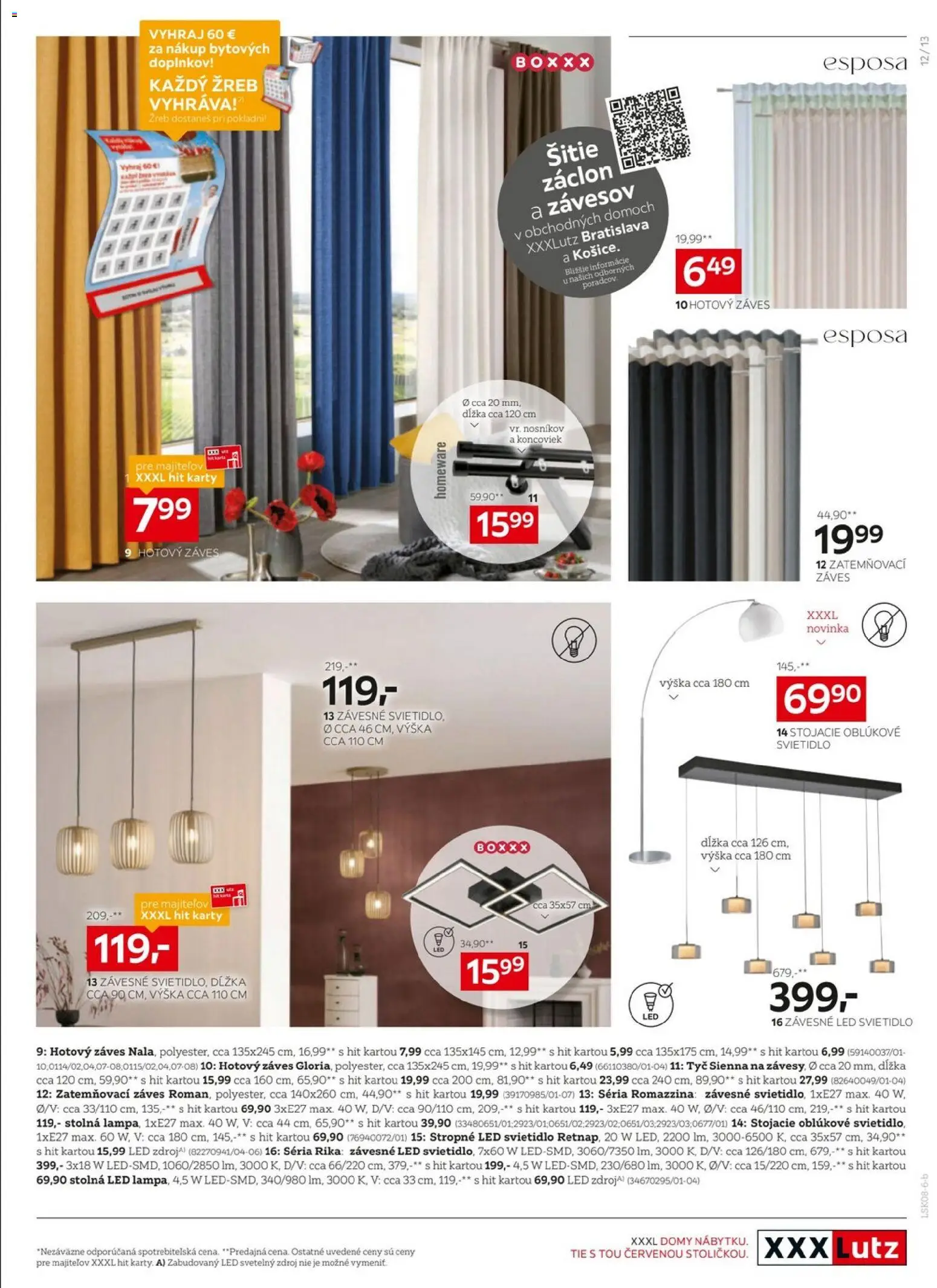 Nové XXXLutz akcie – leták je platný od 10.08.2026 | Strana: 13 | Produkty: Svietidlo, Led