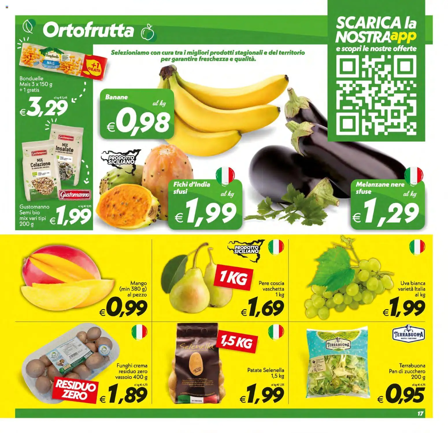 Volantino SuperConveniente del 11/09/2026 | Pagina: 17 | Prodotti: Banane, Patate, Melanzane, Vassoio