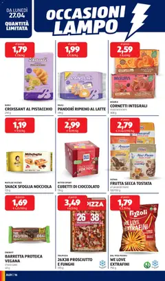 Anteprima del volantino BAULI PANDORÌ RIPIENO AL LATTE, Pandoro filled with milk cream, 178 g valido a partire dal 27.04.2026 | Pagina: 16