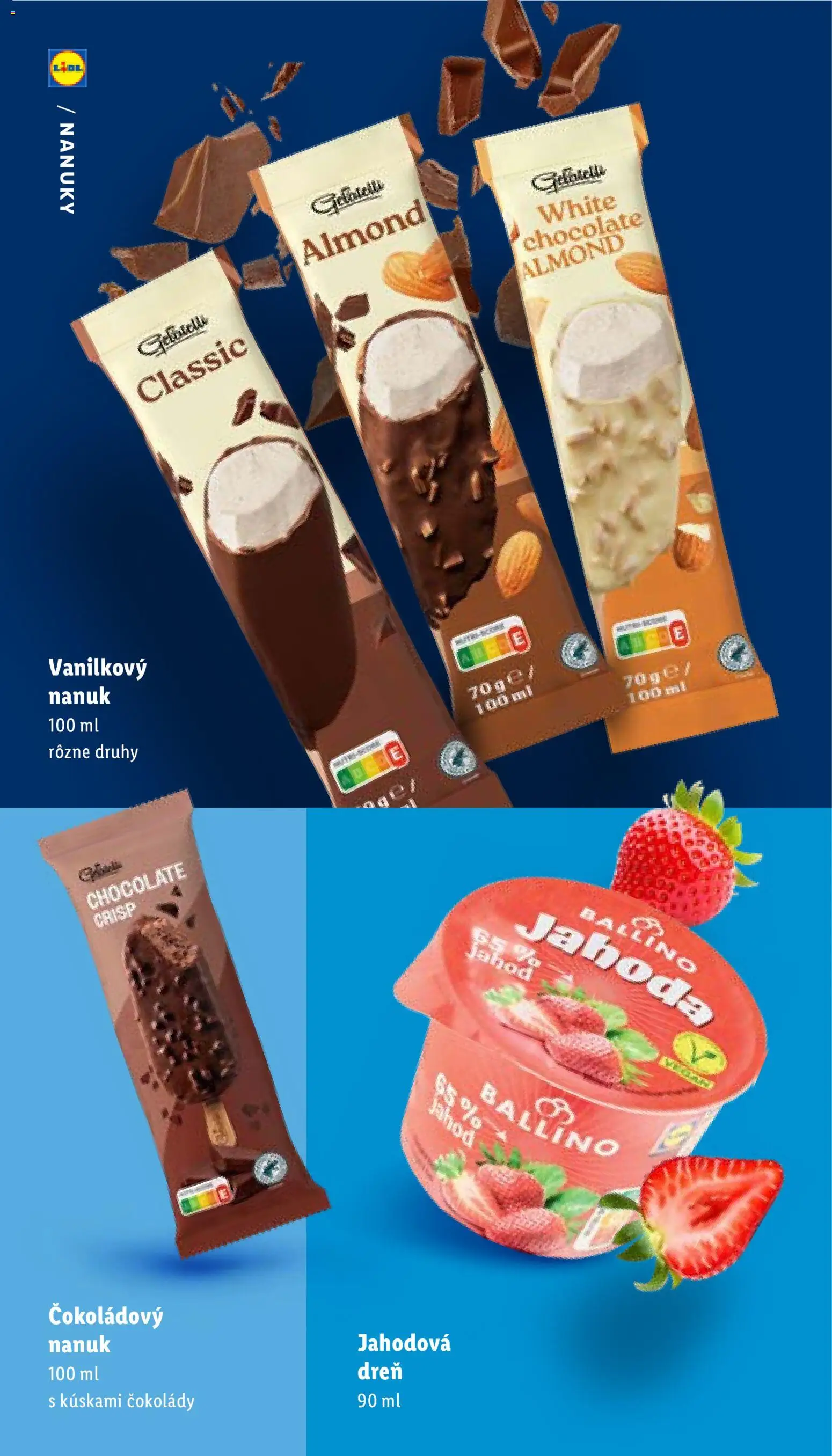 Nové Lidl akcie – leták je platný od 05.05.2026 | Strana: 27 | Produkty: Nanuk, Sorbet, Jahodová dreň, Nanuky