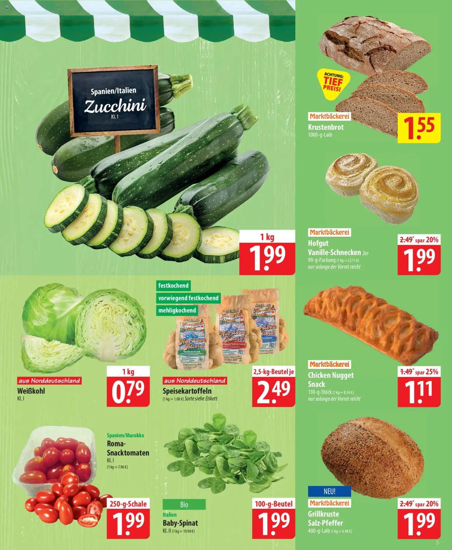 Famila Prospekt 	 – gültig ab 04.05.2026 | Seite: 5 | Produkte: Zucchini