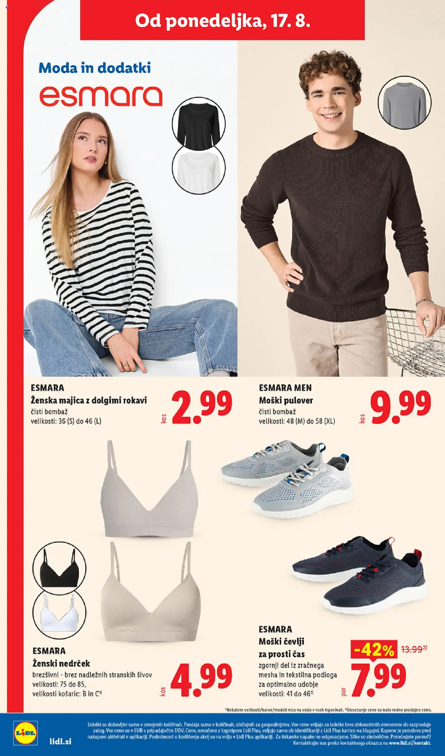 Novi Lidl katalog ponudbe – veljaven od 13.08.2026 | Stran: 62 | Izdelki: Podloga, Majica, Pulover, Cevlji